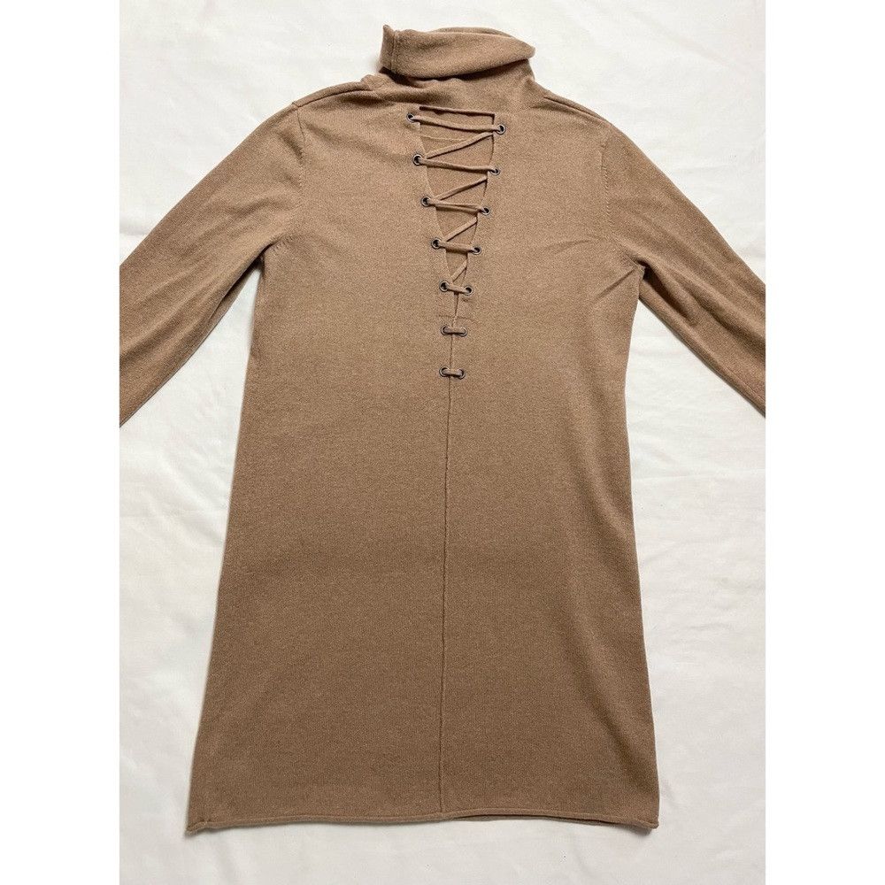 Anthropologie New n:Philanthropy Turtleneck Sweater Lace-up Back Wool Dre Size L / US 10 / IT 46 - 5 Thumbnail