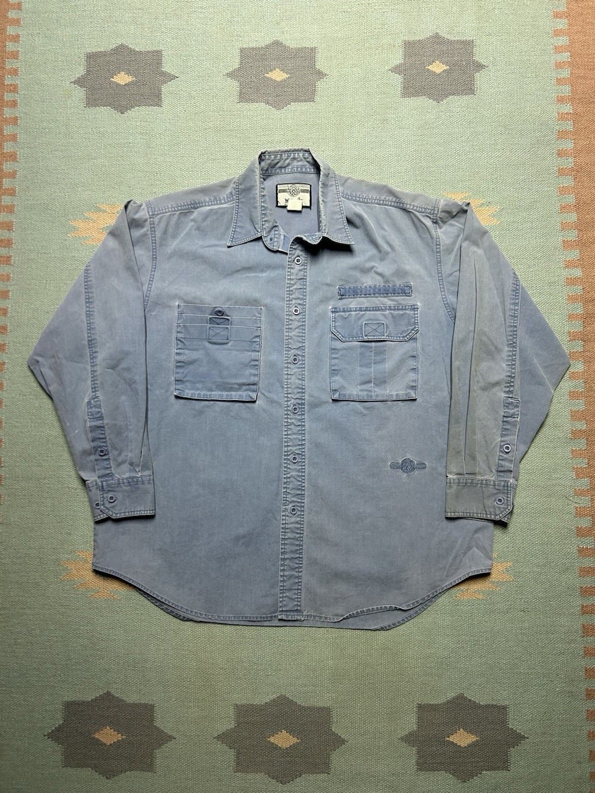 Vintage Wrangler button shirt safari outdoor hiking fishin cotton XL Size US XL / EU 56 / 4 - 1 Thumbnail