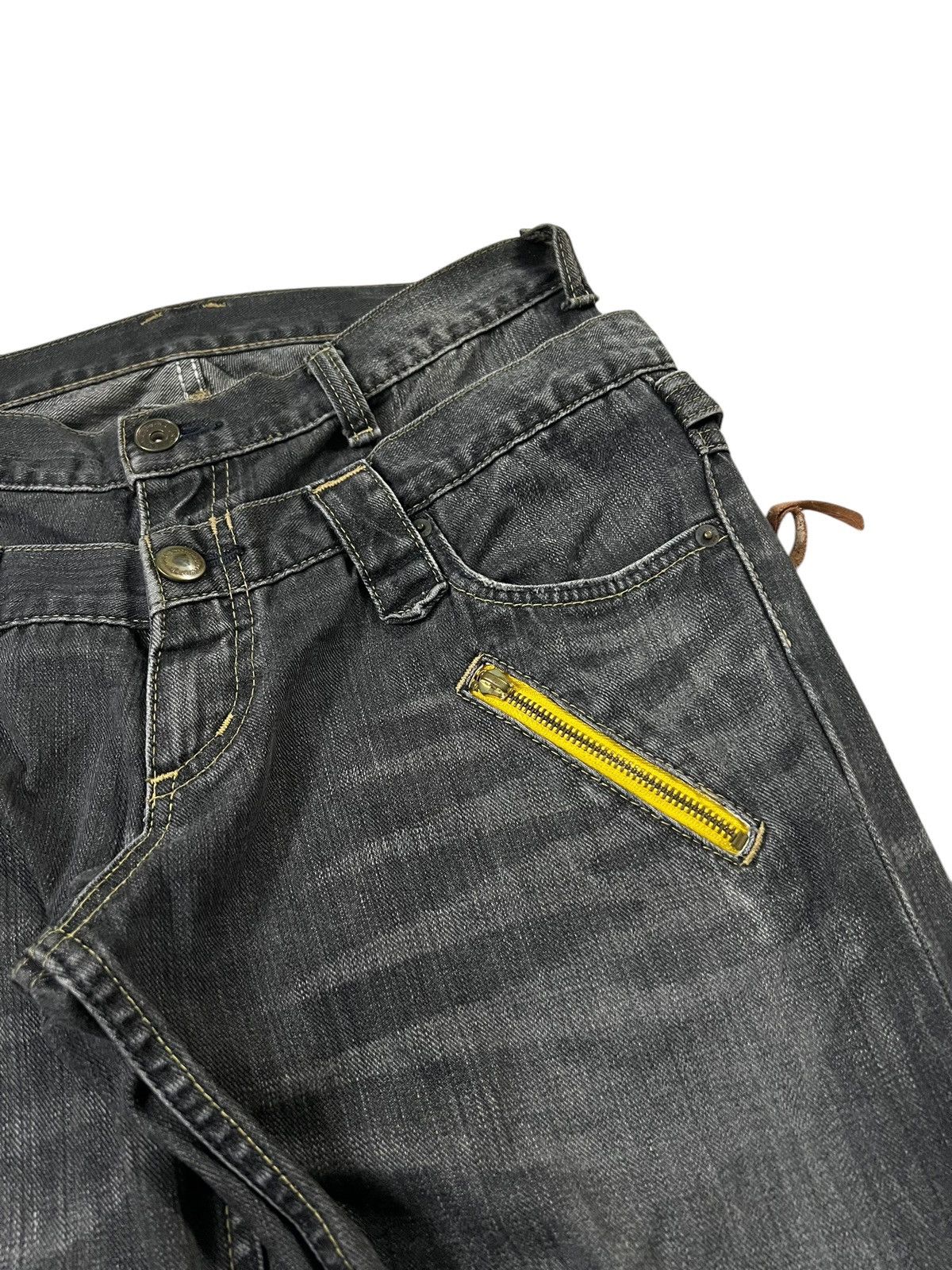 If Six Was Nine × Le Grande Bleu (L.G.B.) × Wrangler 💥Double Waist 💥Vintage Wrangler Faded Flare Jeans Rare Size US 31 - 6 Thumbnail