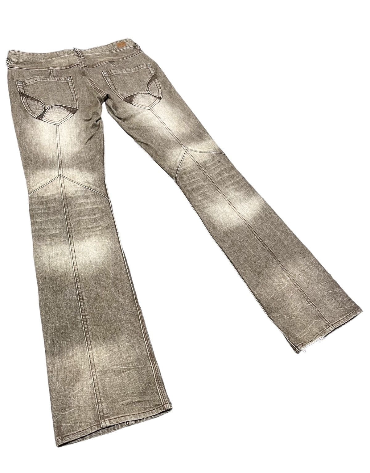 Nicole Club 🔥NICOLE CLUB Distressed Brown Stretch Denim Flare Jeans Size 30" / US 8 / IT 44 - 5 Thumbnail
