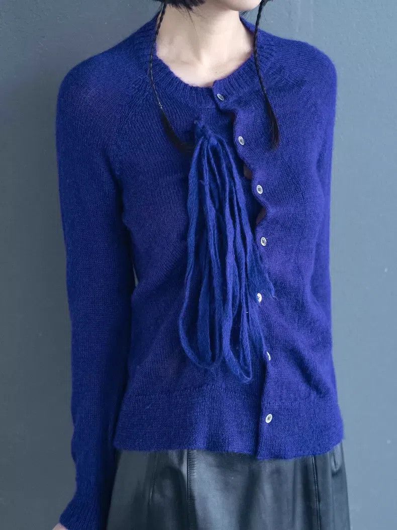 Comme des Garcons Comme Des Garcons size F Purple Asymmetrical Tie-dye Knit Size XS / US 0-2 / IT 36-38 - 8 Thumbnail