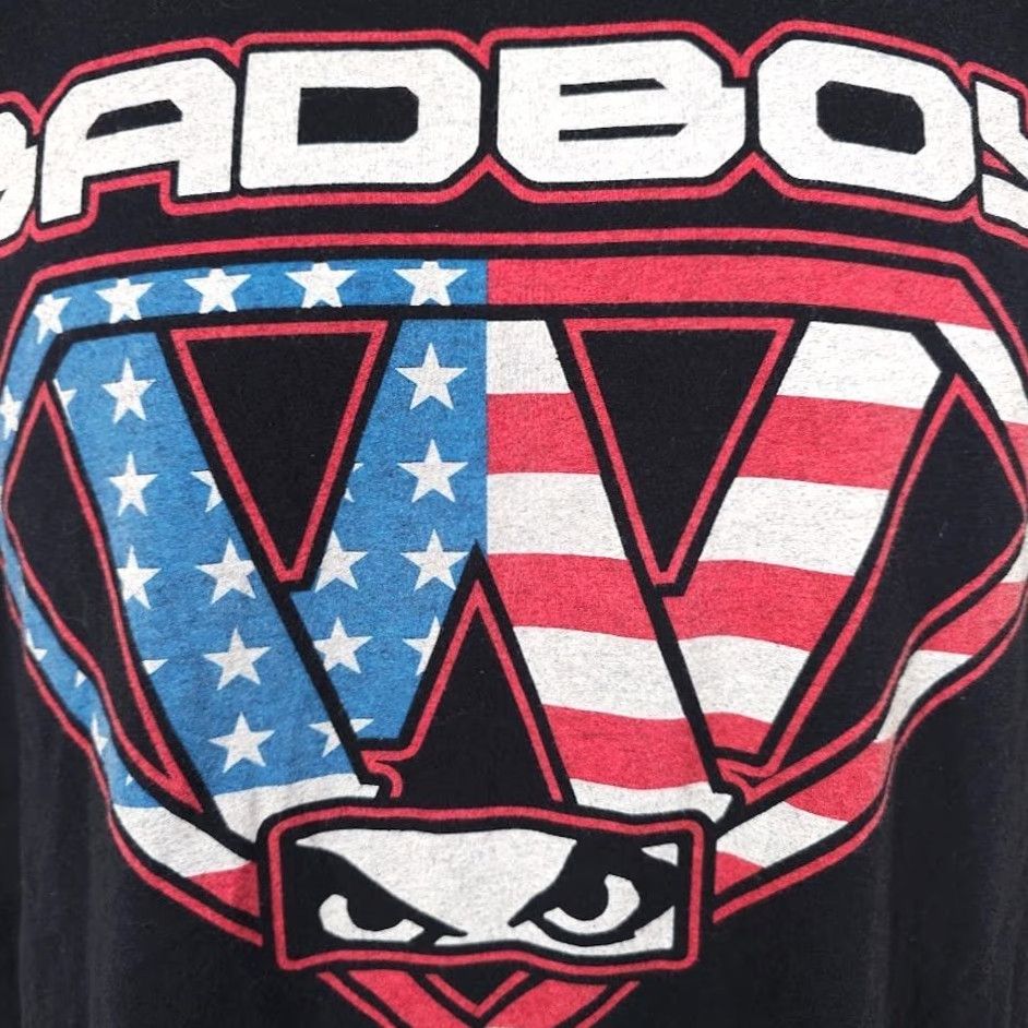 UFC BAD BOY Chris Weidman T Shirt Mens Size Large Black UFC Pro Series MMA Fighter Short Sleeve Crew Neck Cotton Sports Shirts Mens Size US L / EU 52-54 / 3 - 3 Thumbnail