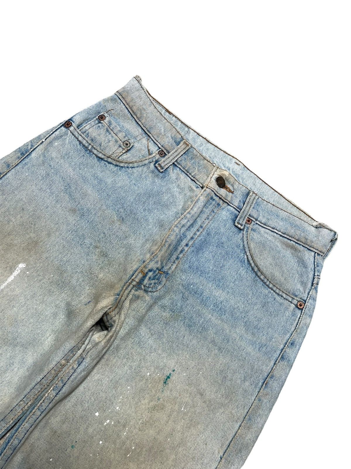 Levi's Vintage 80s Levi’s Paint Splattered Dirtied Wash Ripped Jean Size US 30 / EU 46 - 6 Thumbnail
