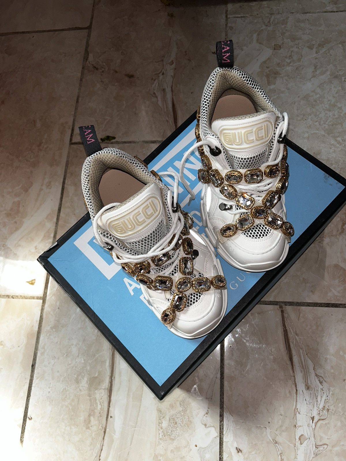 Gucci gucci flashtrek removable crystals sneakers size 35 Size US 5 / IT 35 - 8 Thumbnail