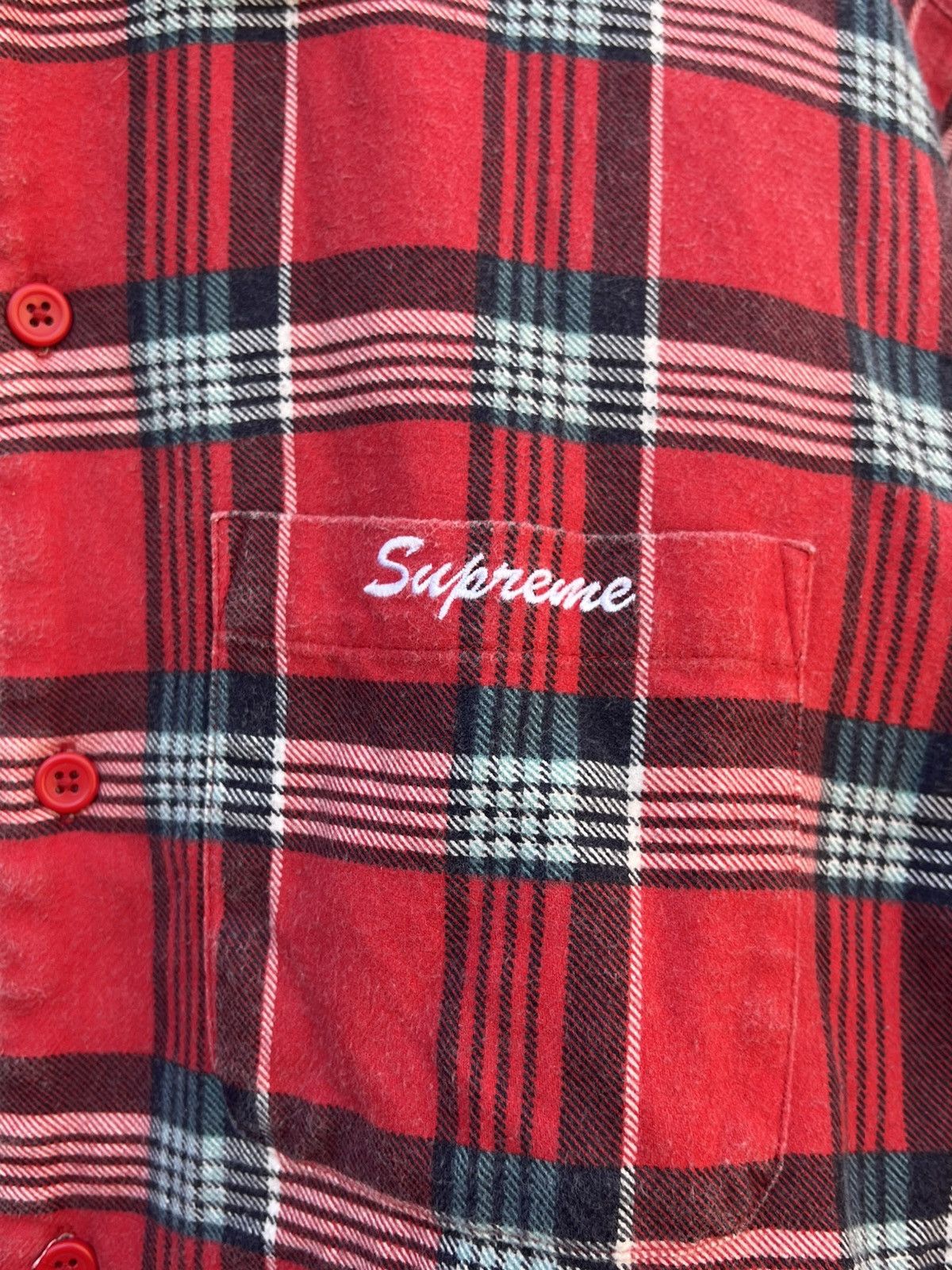 Supreme F/W ‘21 Faux Fur Collar Flannel Shirt Size US L / EU 52-54 / 3 - 3 Thumbnail
