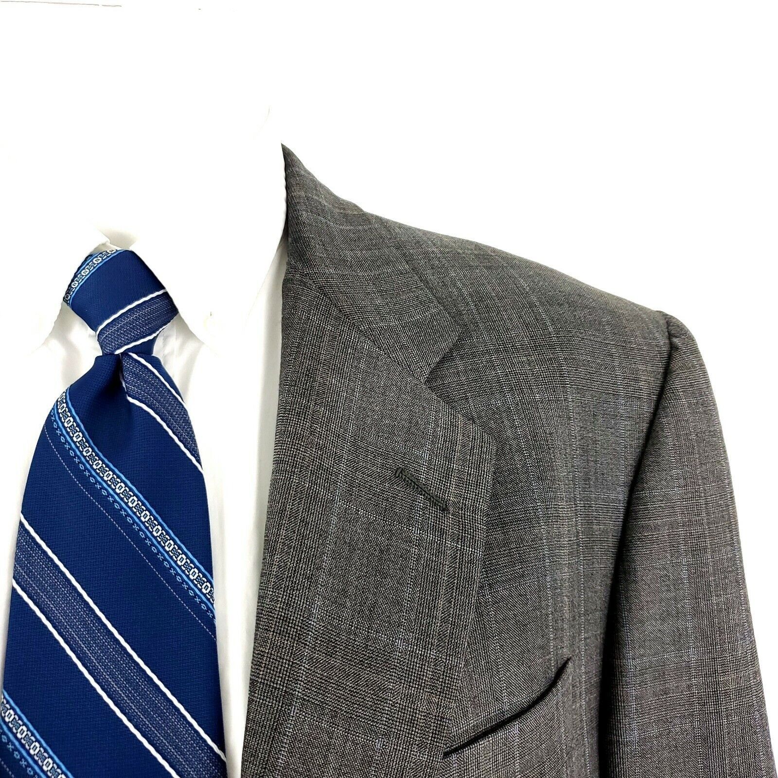 Hickey Freeman Hickey Freeman Loro Piana Tasmanian Super 120s Wool 2 Button Size 42R - 2 Thumbnail