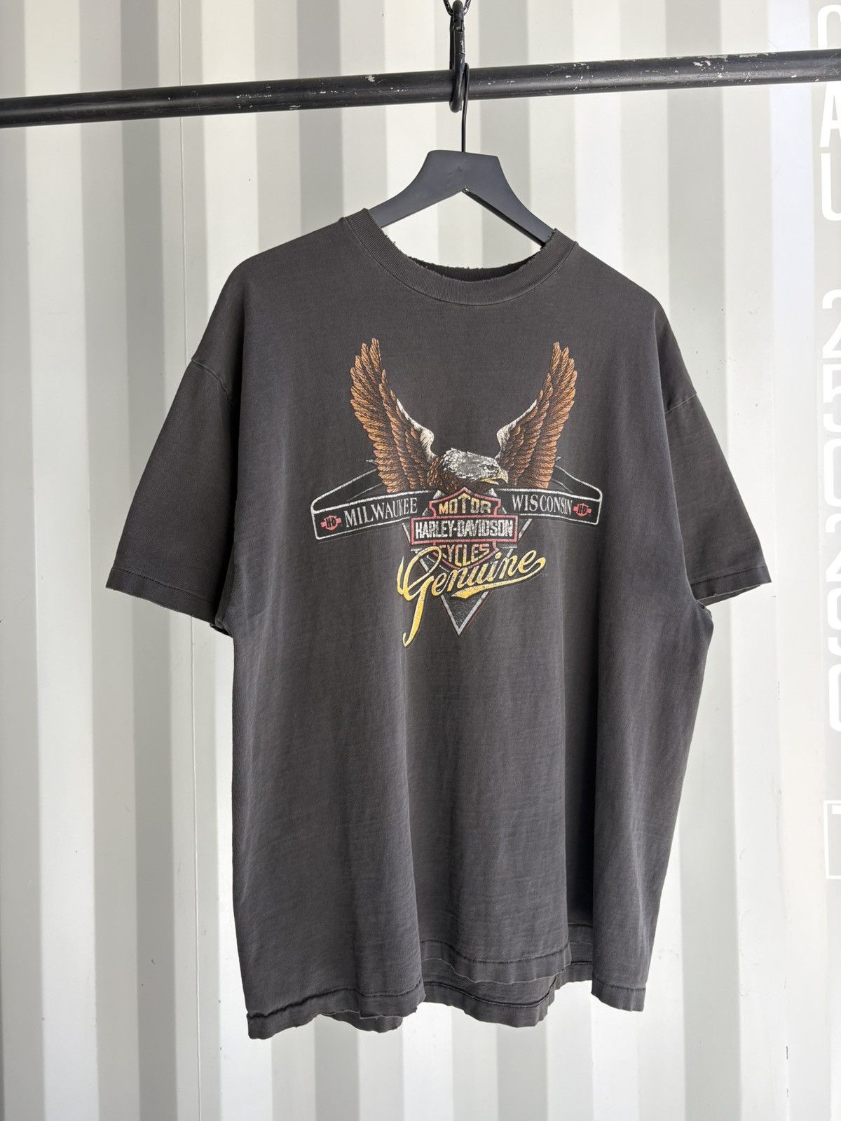 Harley Davidson Harley Davidson Faded Distressed Shirt GRUNGE Biker Band Size US XXL / EU 58 / 5 - 1 Thumbnail