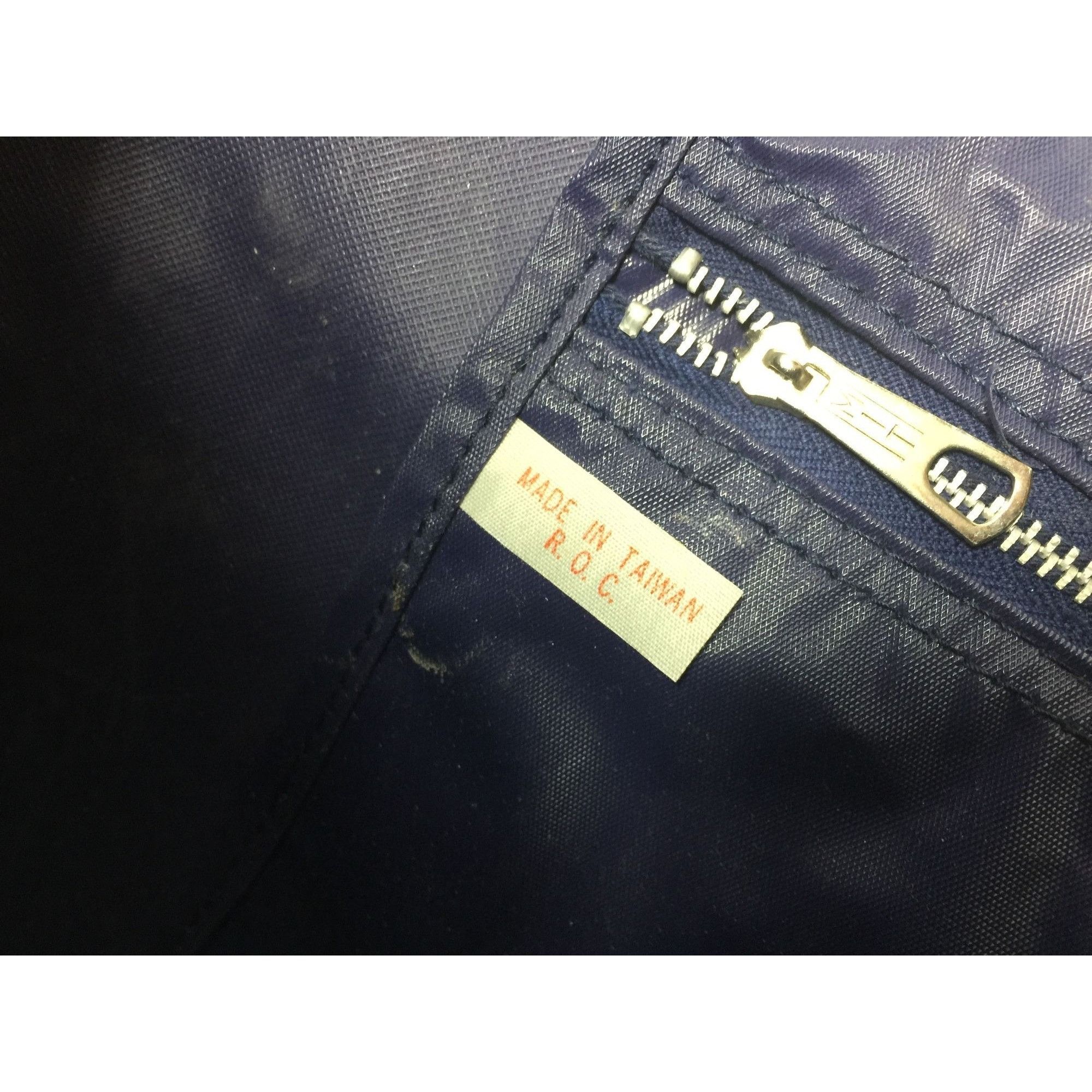 Other Navy Blue and White Junque Bag with Silver Metal Handles (ab Size ONE SIZE - 5 Thumbnail