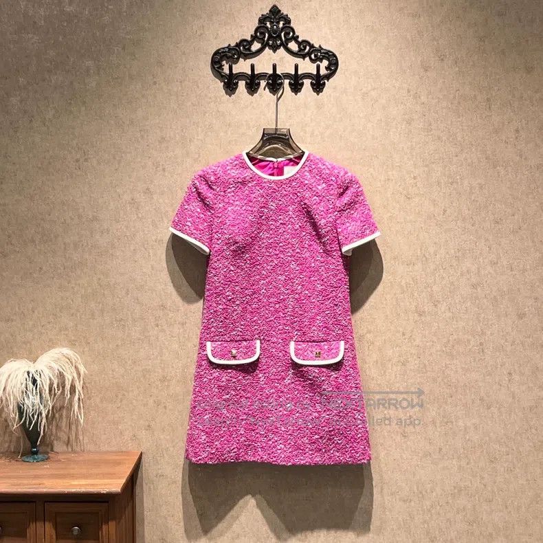 Valentino Valentino Pink tweed dress Size S / US 4 / IT 40 - 1 Thumbnail