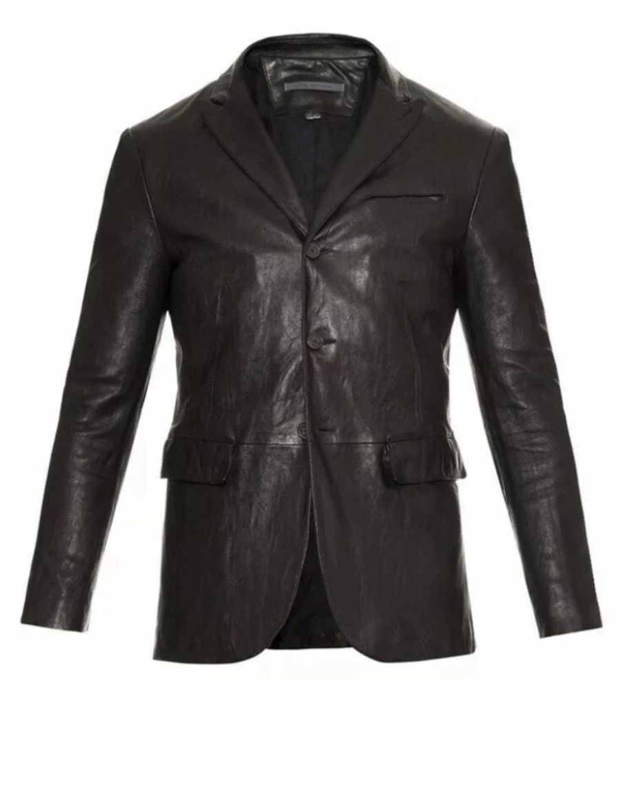 John Varvatos Peak lapel leather jacket EU 58 USA 48 Size US XXL / EU 58 / 5 - 3 Thumbnail