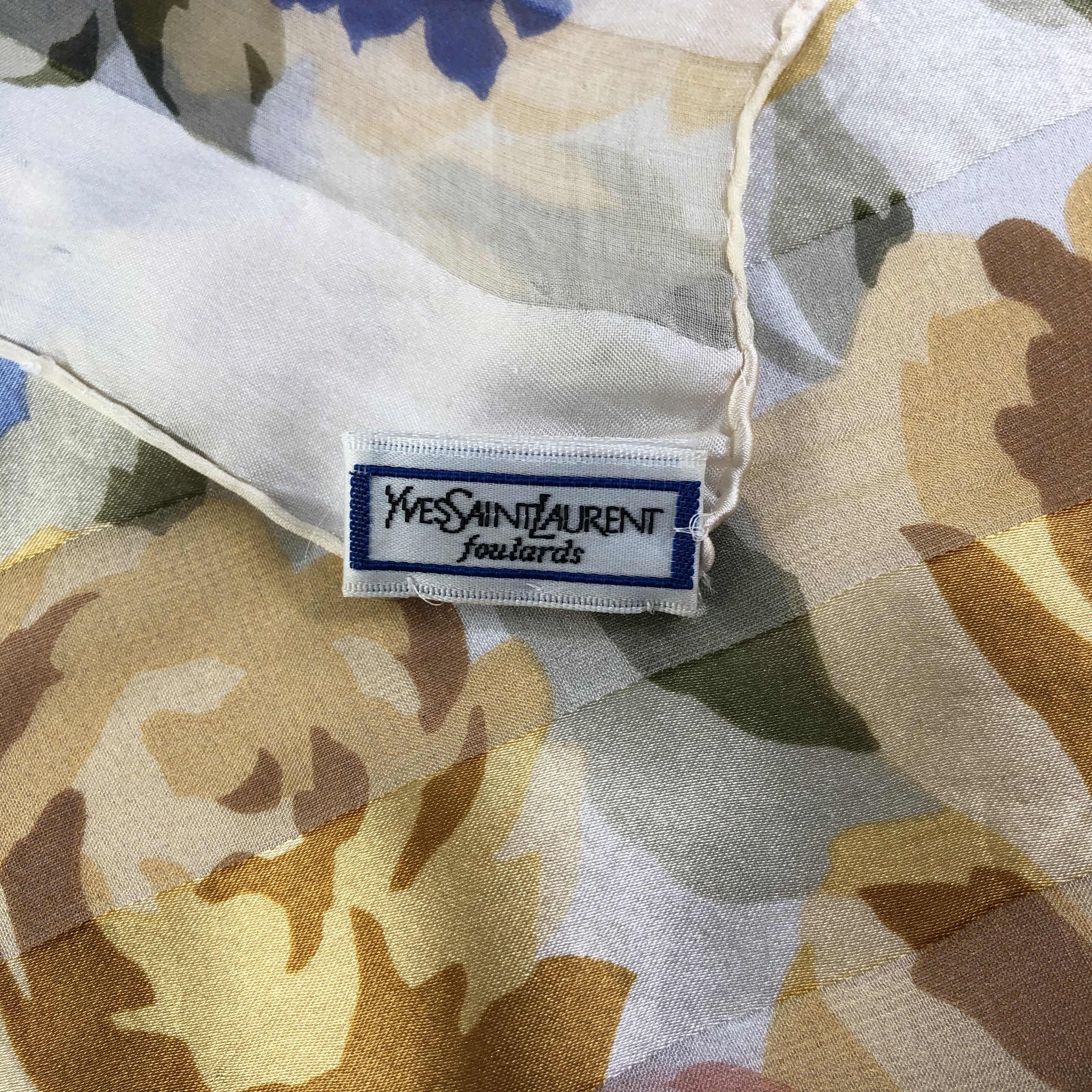 Vintage × Yves Saint Laurent Vintage Yves Saint Laurent Silk Scarf Size ONE SIZE - 5 Thumbnail