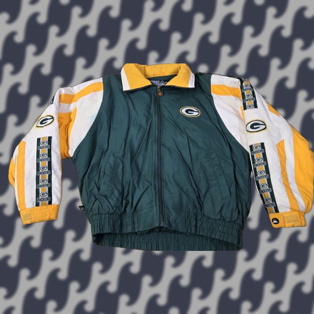 Vintage VINTAGE First Down Green Bay Packers Puffer Jacket Men L Green NFL USA Logo Jacket WinterMens Size US L / EU 52-54 / 3 - 1 Thumbnail