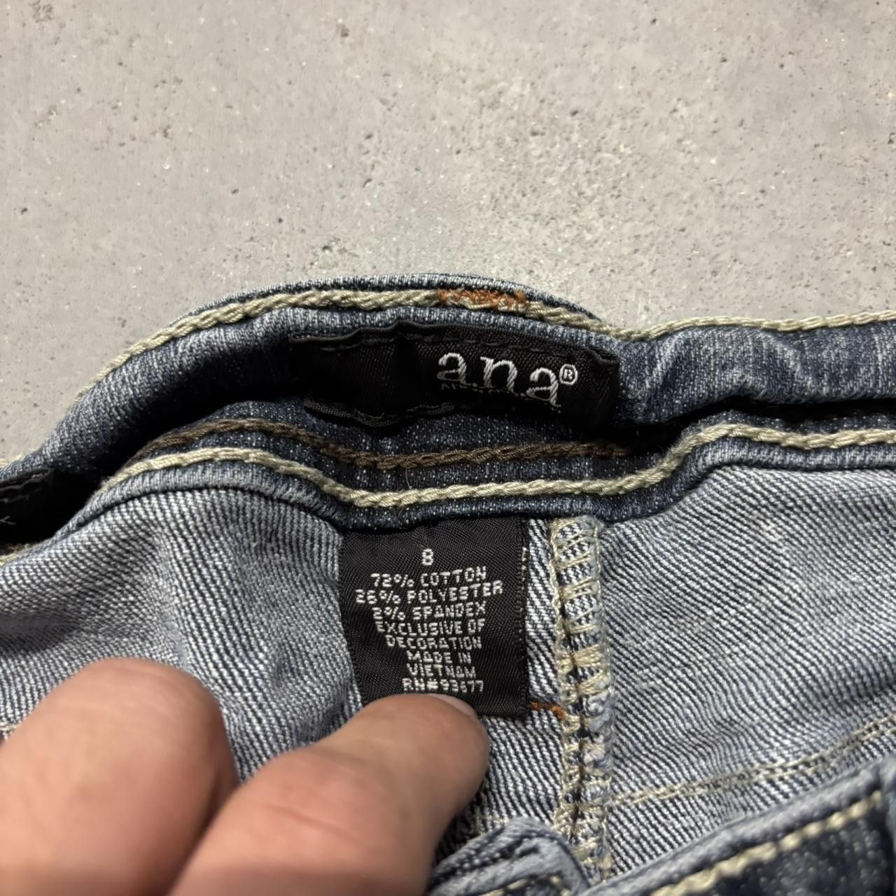 Japanese Brand × Vintage Crazy Vintage Y2K/2000s Grunge Dark Wash Denim Jeans! Size US 30 / EU 46 - 8 Thumbnail