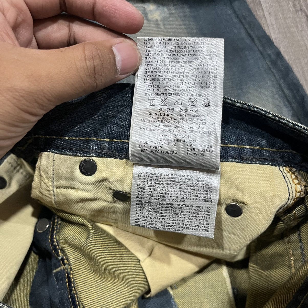 Diesel Black Gold Distressed Diesel Mod Zatiny Denim Pant 30x32 Size US 28 / EU 44 - 17 Thumbnail