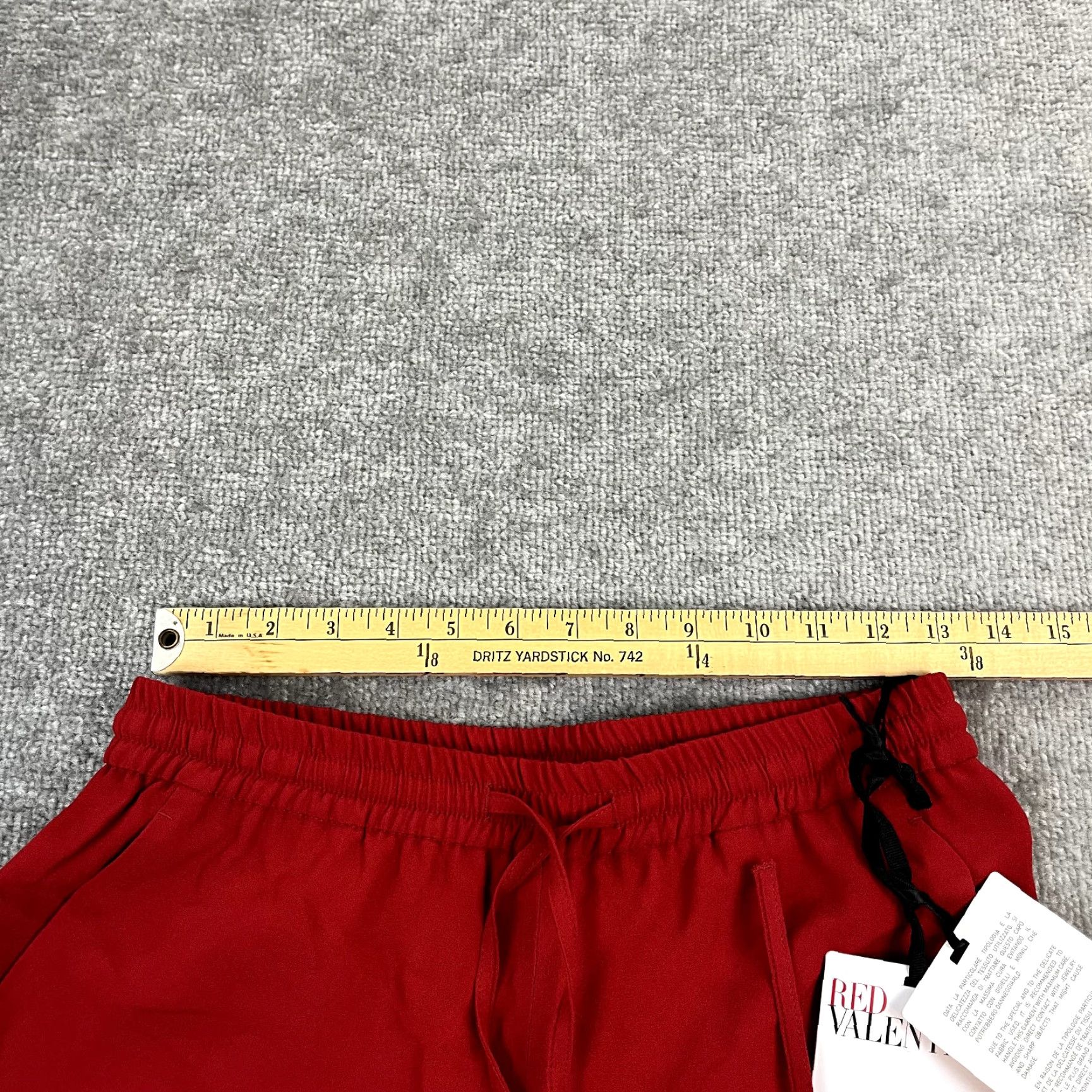VINTAGE Red Valentino Pants Womens 38 Dress Trousers High Waist Tapered Leg Workwear Solid Red Spring Womens