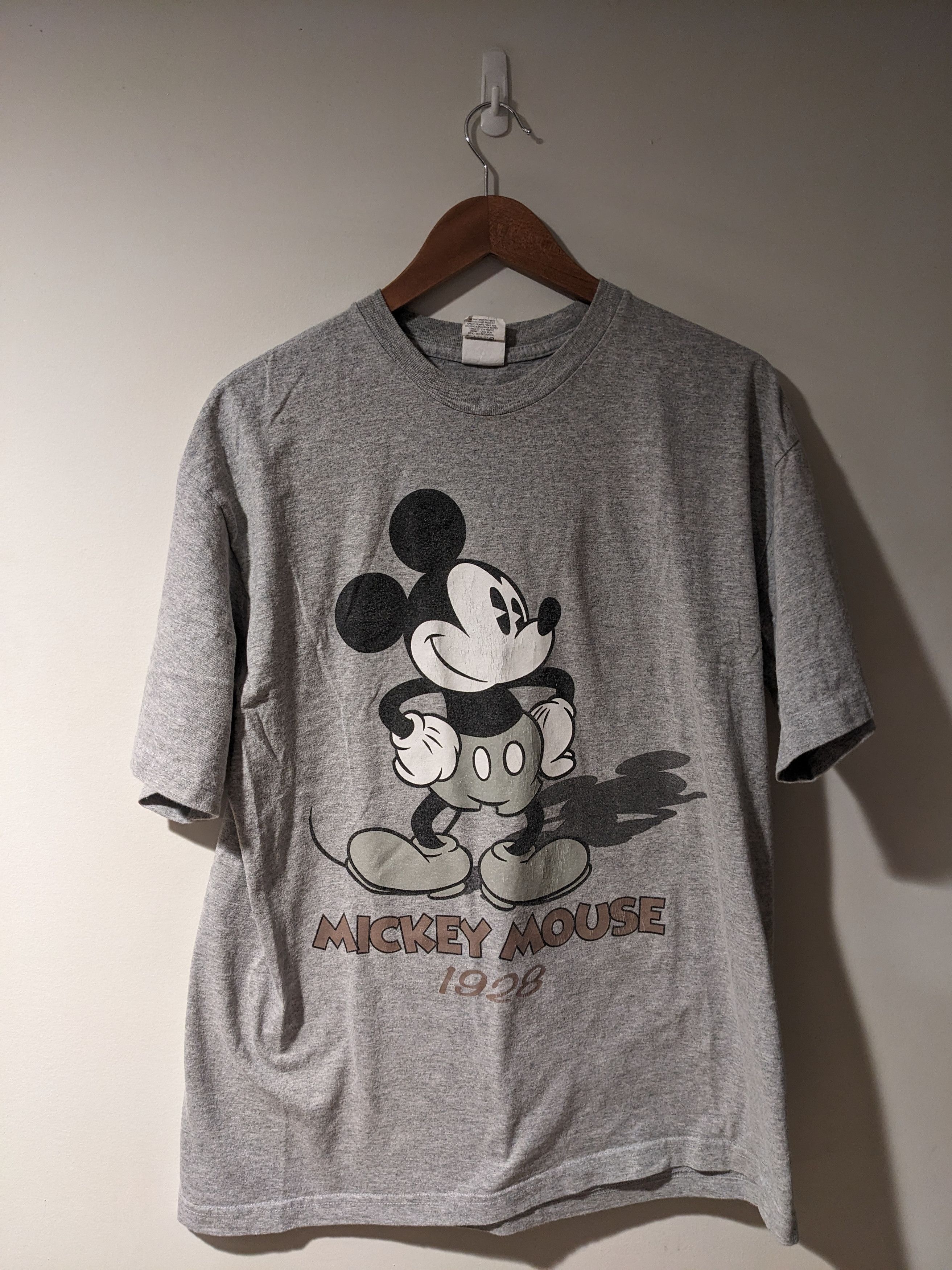 Disney × Vintage Vintage Y2K Disney Classic Mickey Mouse Gray X-Large T-Shirt Size US XL / EU 56 / 4 - 1 Thumbnail