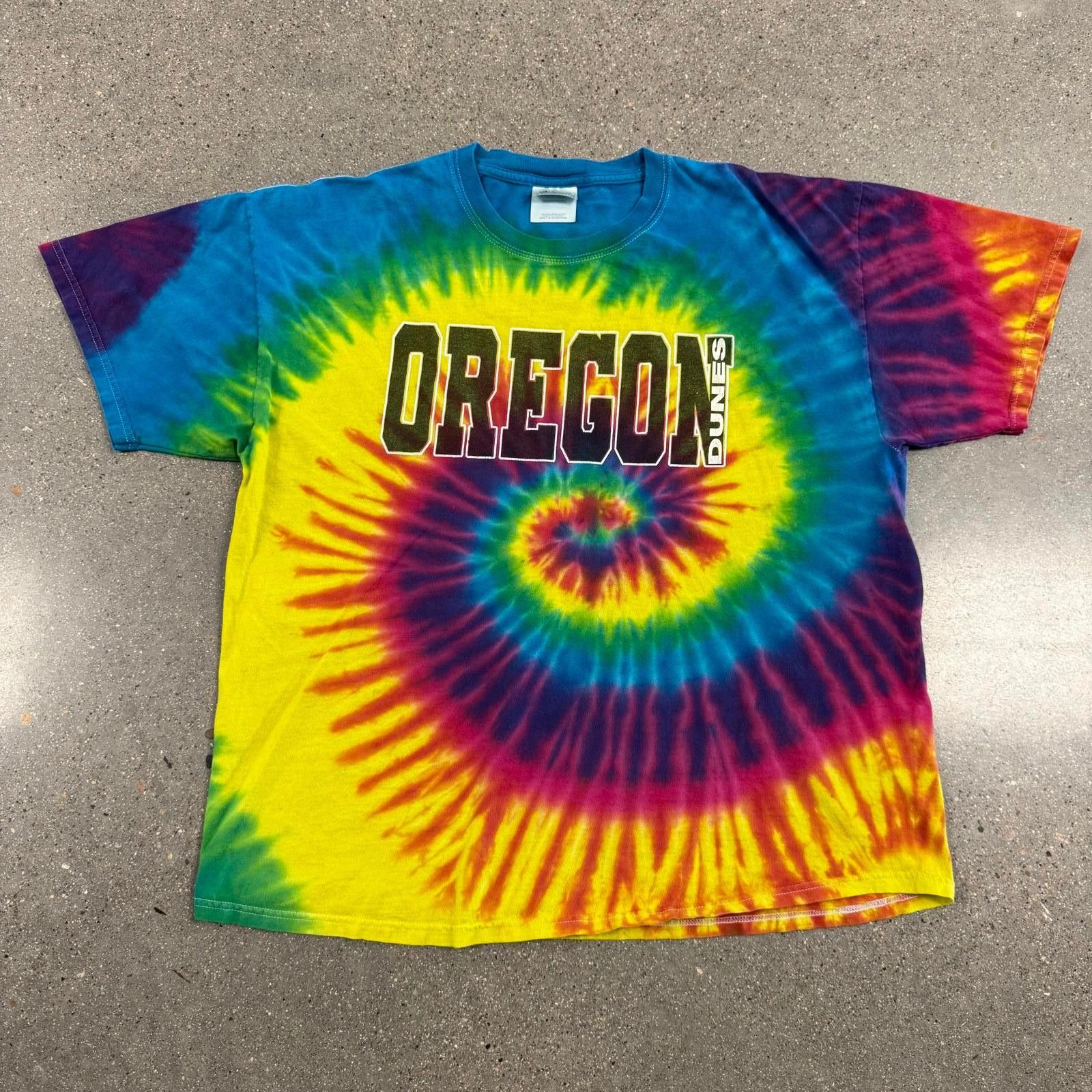 Hanes Vtg Hanes Heavyweight Tie-Dye Oregon Dunes T-Shirt - XL Size US XL / EU 56 / 4 - 1 Thumbnail