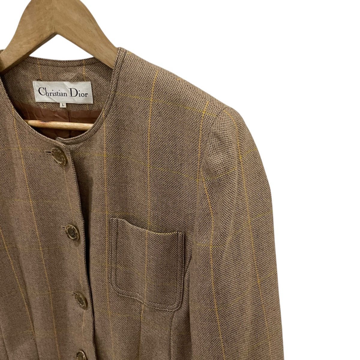Christian Dior Monsieur Vintage Christian Dior Tweed Jacket Size L / US 10 / IT 46 - 5 Thumbnail