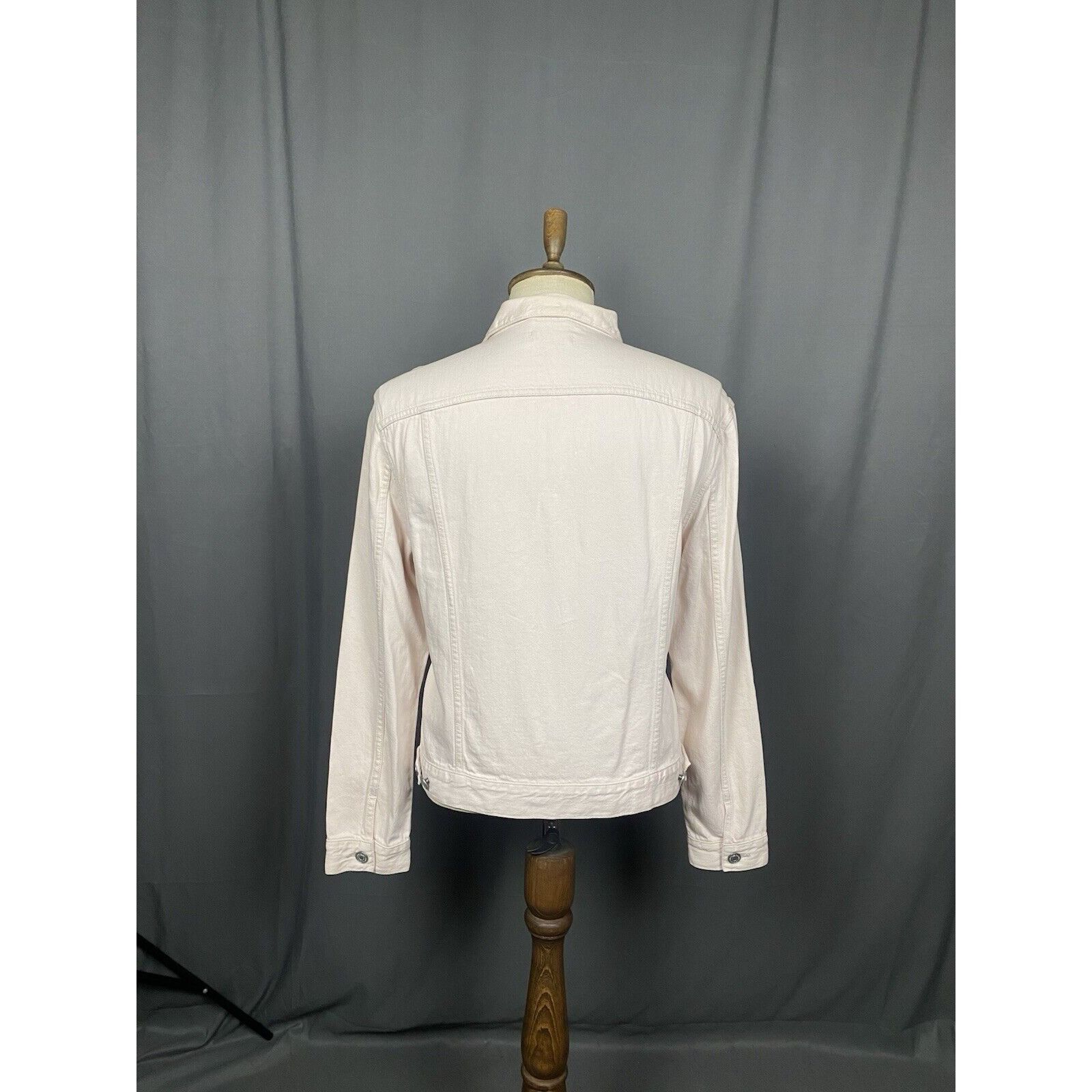 Allsaints AllSaints Jalna Men's Beige Pink Denim Collared Jacket Size Size US L / EU 52-54 / 3 - 7 Thumbnail