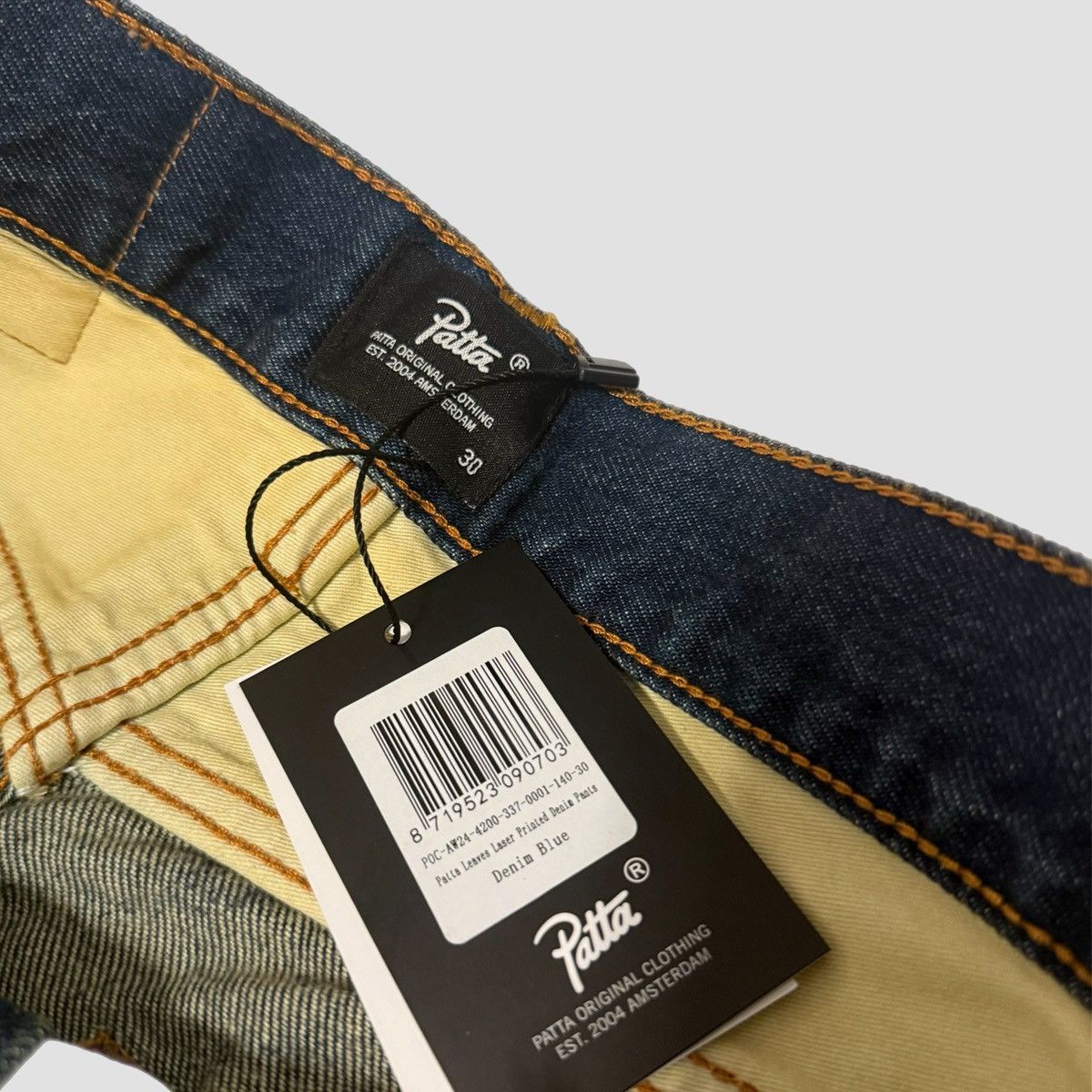 Patta Patta Leaves Laser Print Denim Jeans Size US 30 / EU 46 - 10 Thumbnail
