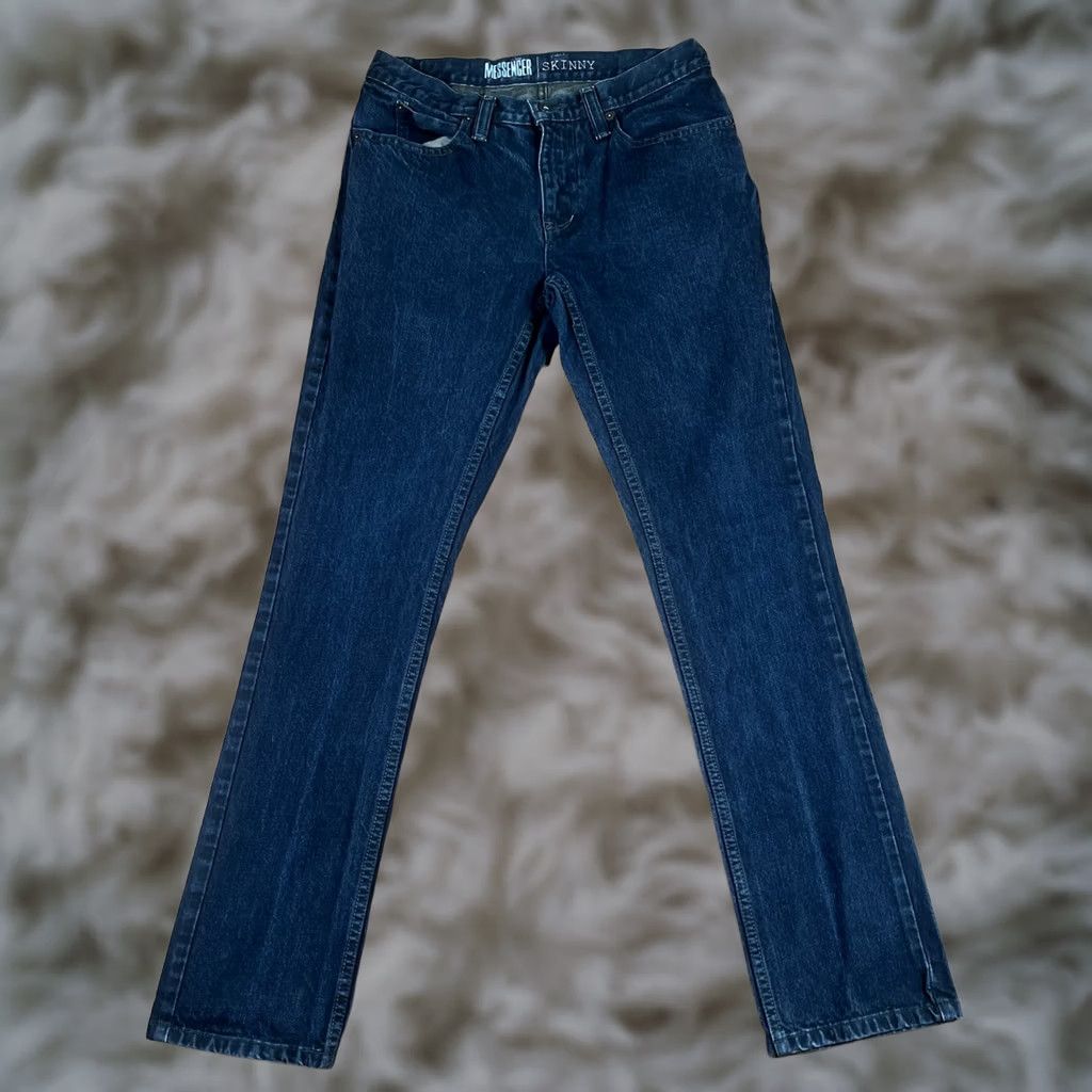 Denime Freeworld Co. Jeans Mens 30Wx31L Skinny Dark Blue Wash Denim Pants Size US 30 / EU 46 - 1 Thumbnail