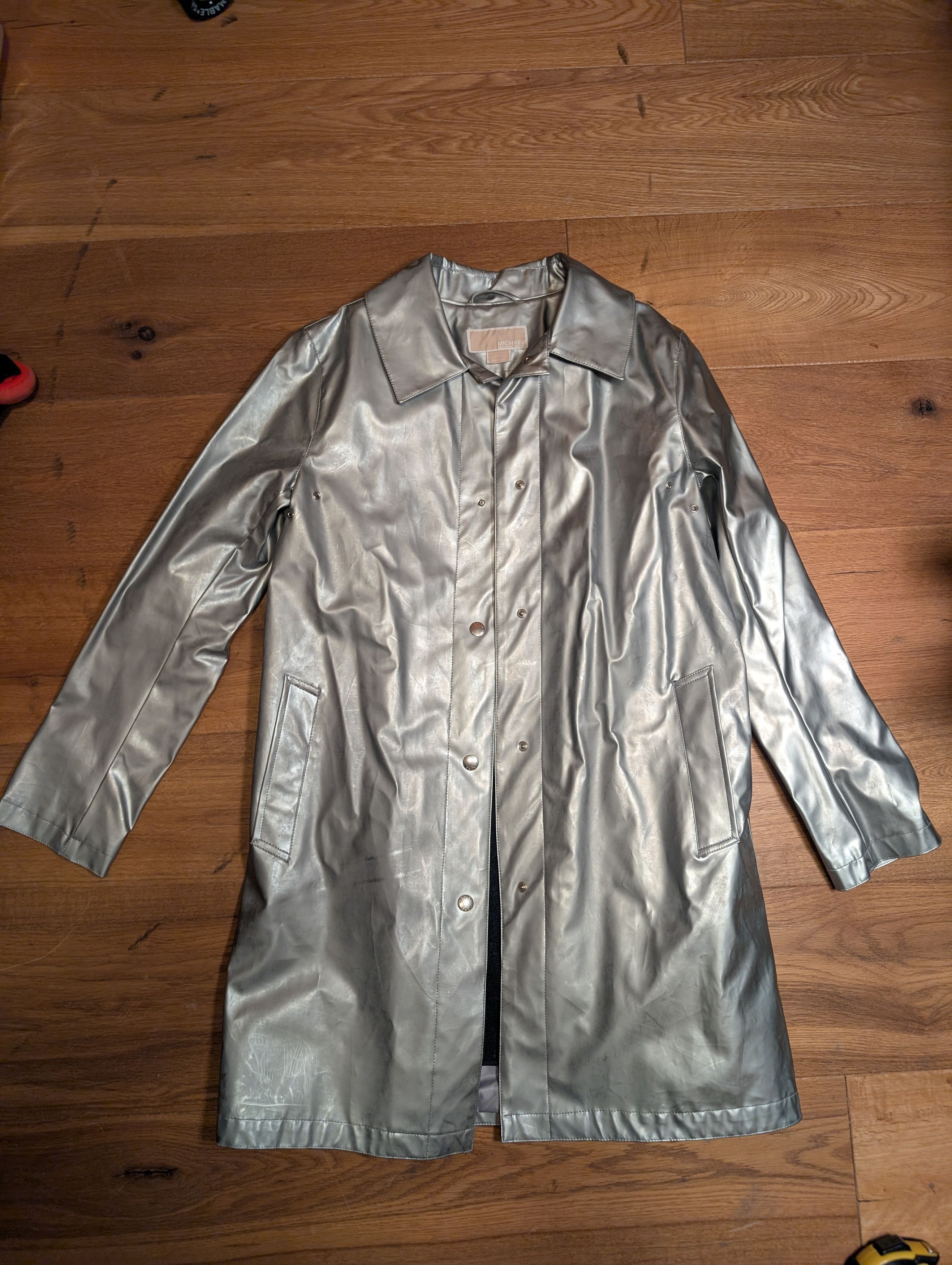 Michael Kors Lined PVC silver raincoat Size XS / US 0-2 / IT 36-38 - 1 Thumbnail