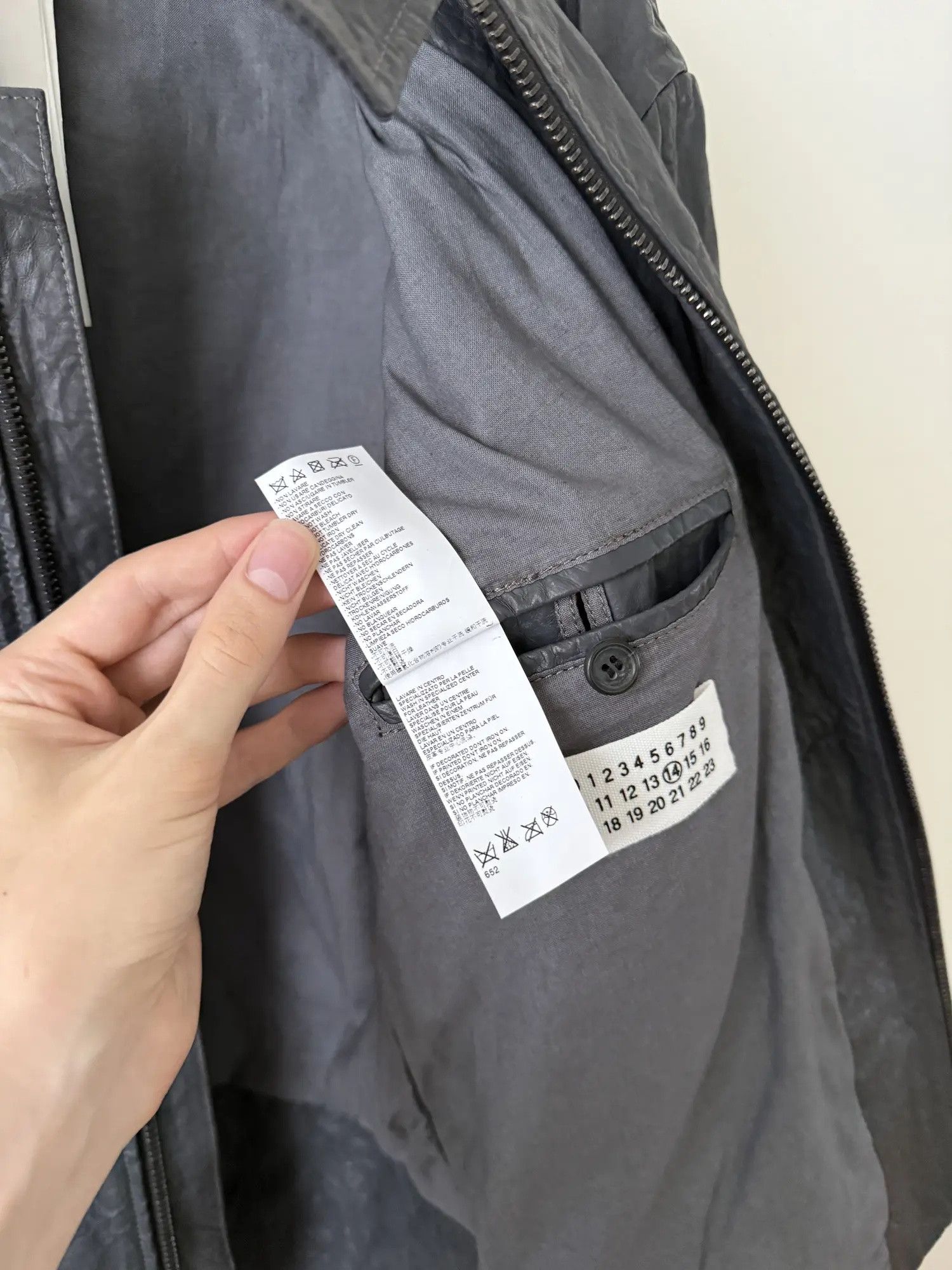 Maison Margiela Masion Margielo Crinkled Leather Moto Jacket Size US L / EU 52-54 / 3 - 5 Thumbnail