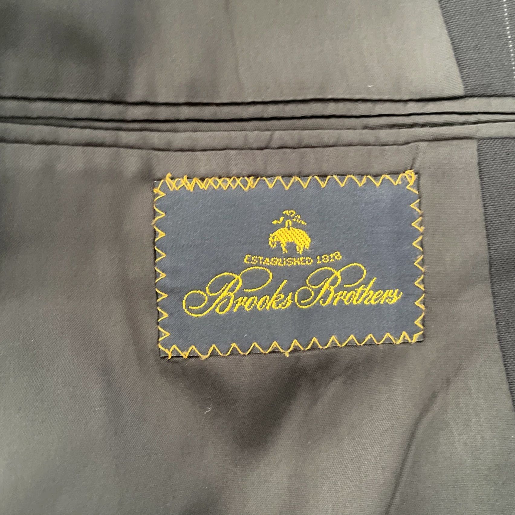 Brooks Brothers VINTAGE Brooks Brothers Pinstripe Dark Blue 2 Piece Suit Men’s 40L Sport Jacket 35x30 Pants Blue Wool Pinstripe 2 Piece Suit Mens 40L Regular Womens? Size 40R - 3 Thumbnail