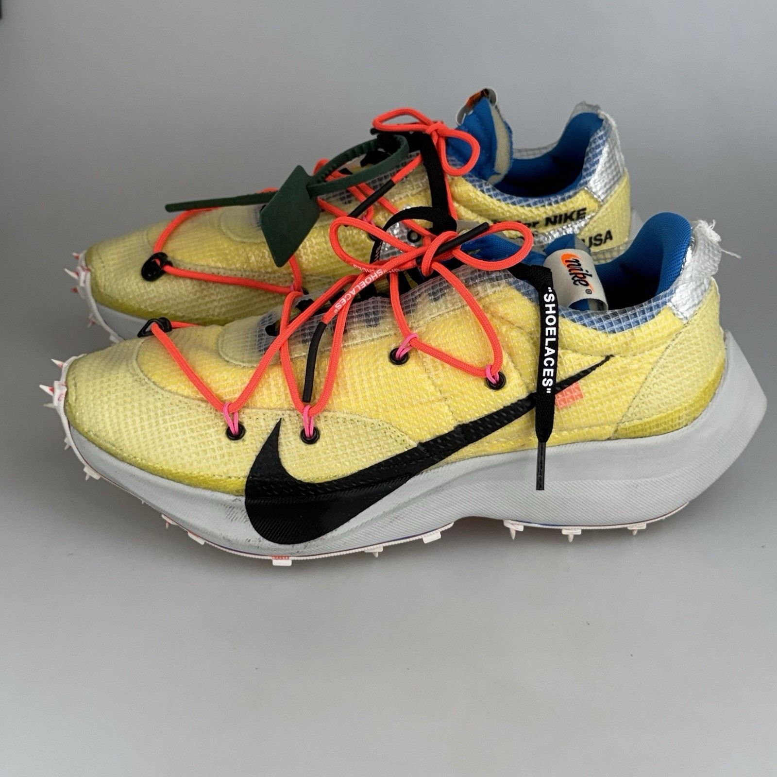 Nike × Off-White Nike Off-White Vapor Street Tour Yellow Wmn Size 12.5 CD8178 Size US 12 / IT 42 - 4 Thumbnail