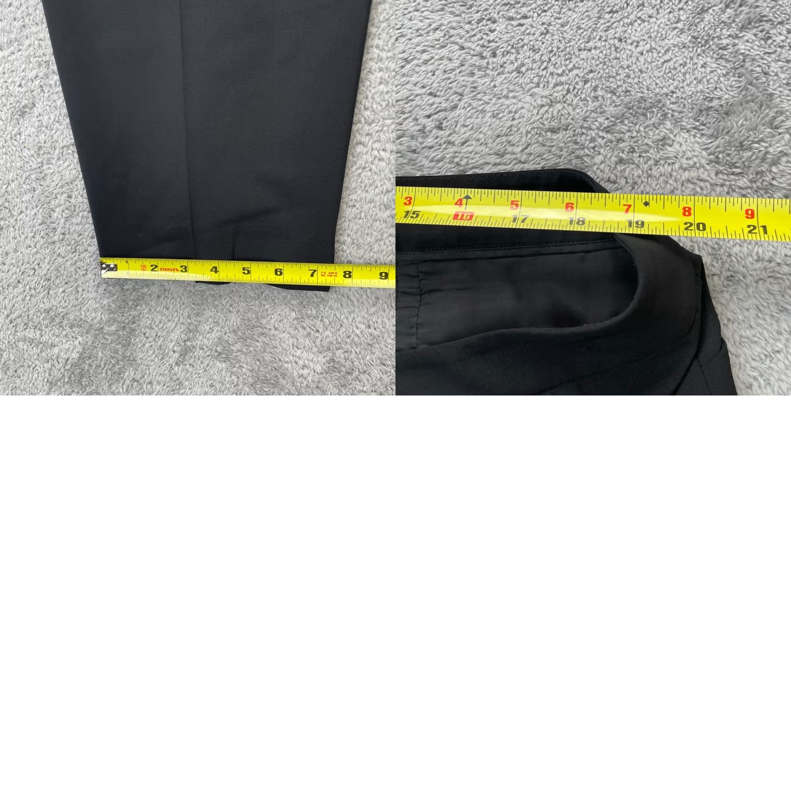 Vintage Lafayette 148 New York Pants Womens 40 Black Wool Blend Dress Pants Tapered Inseam 26 Comfort Easy Care Formal Size 27" / US 4 / IT 40 - 8 Thumbnail