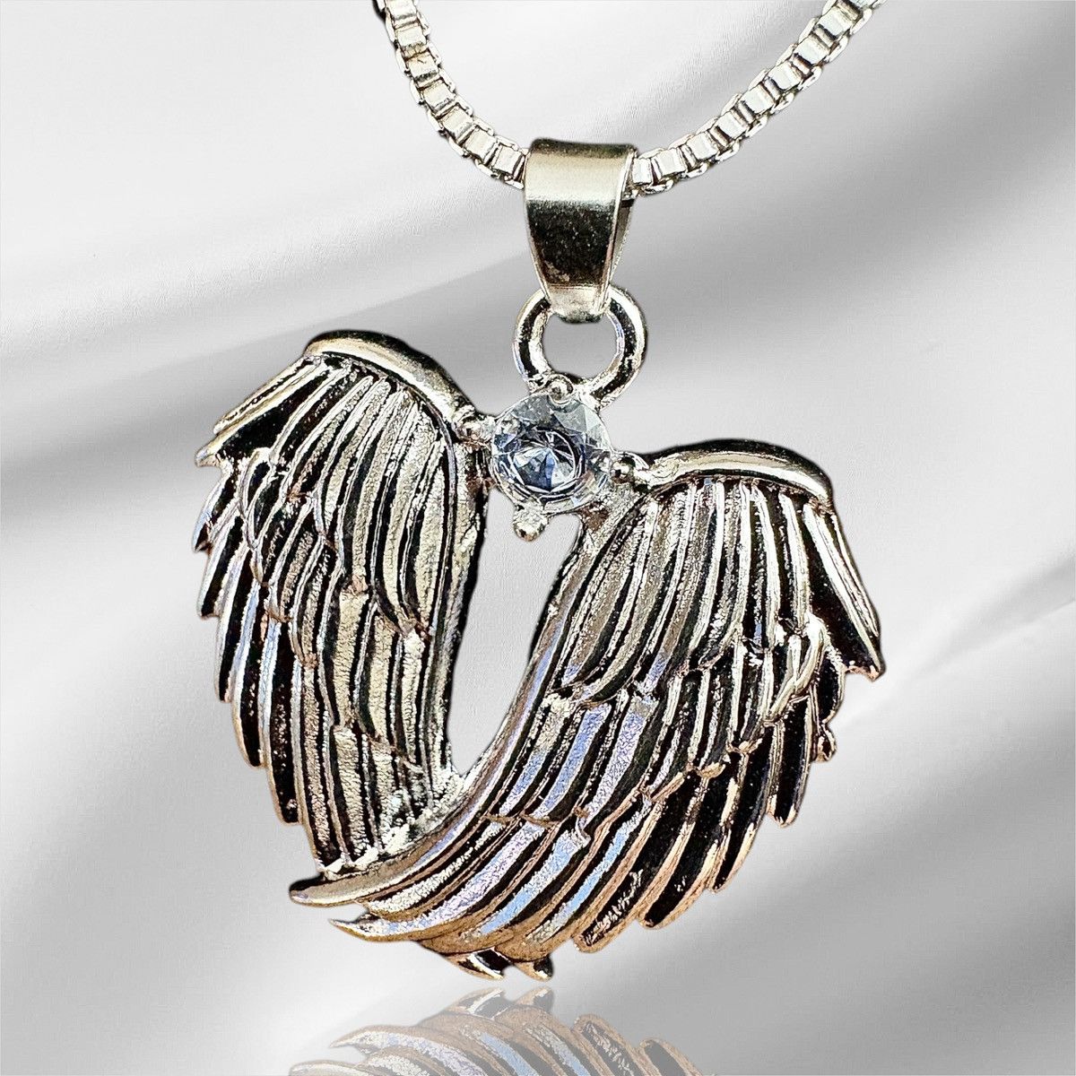 Other 925 Sterling Silver Angel Cubic Zirconia 18” Necklace Size ONE SIZE - 1 Thumbnail