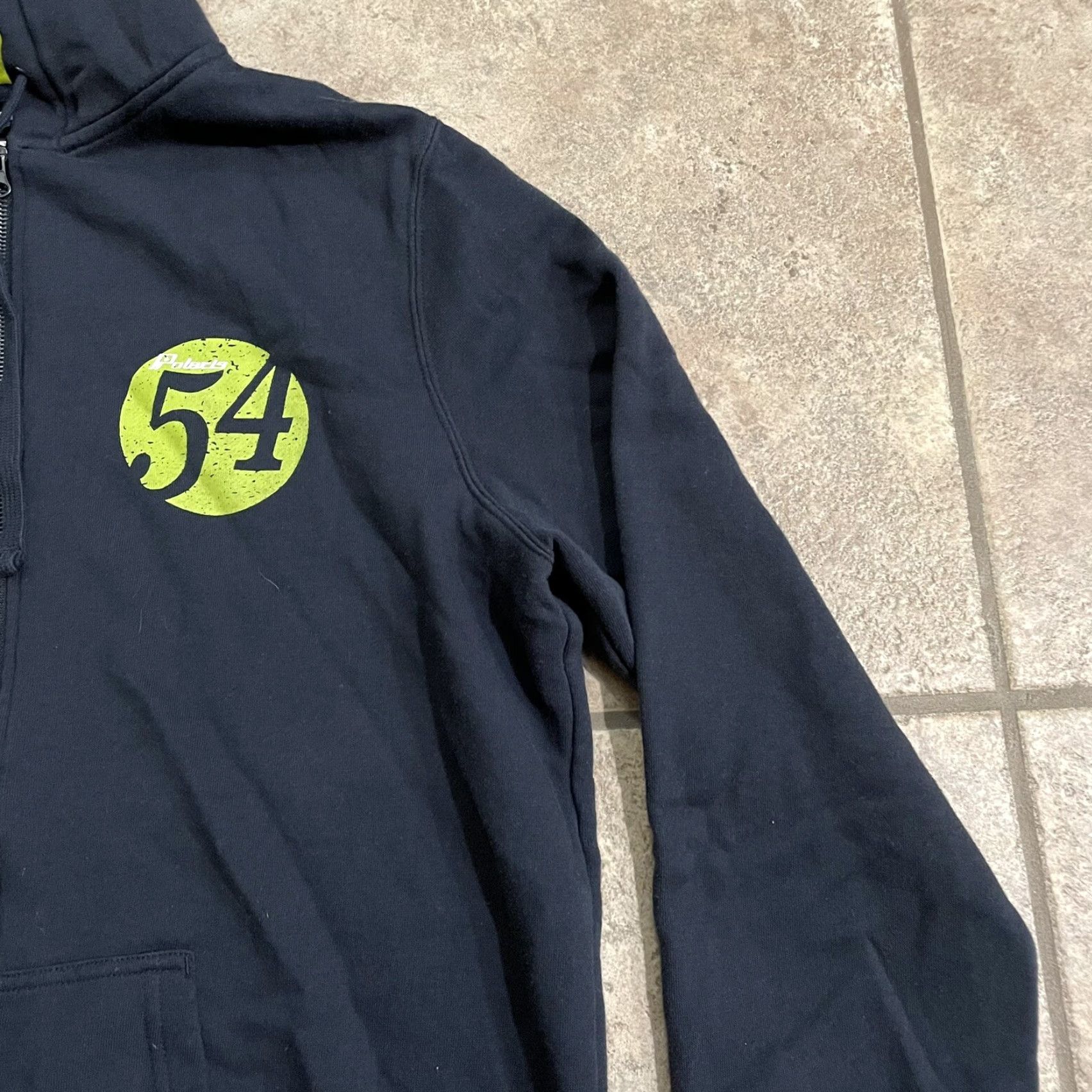 Vintage Polaris Black Zip-Up Hooded Drawstring Graphic Hoodie Womens XL Size Hoodie Black Womens XL Polaris Size XL / US 12-14 / IT 48-50 - 2 Thumbnail