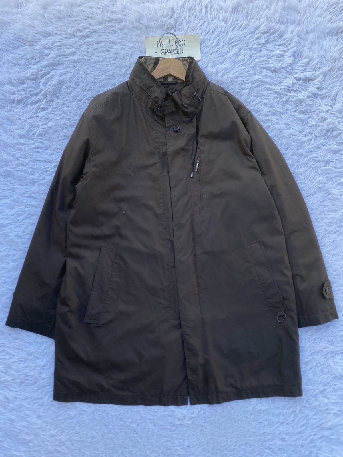 Burberry Rare Vintage Burberry Nylon Long Jacket Size US L / EU 52-54 / 3 - 1 Thumbnail