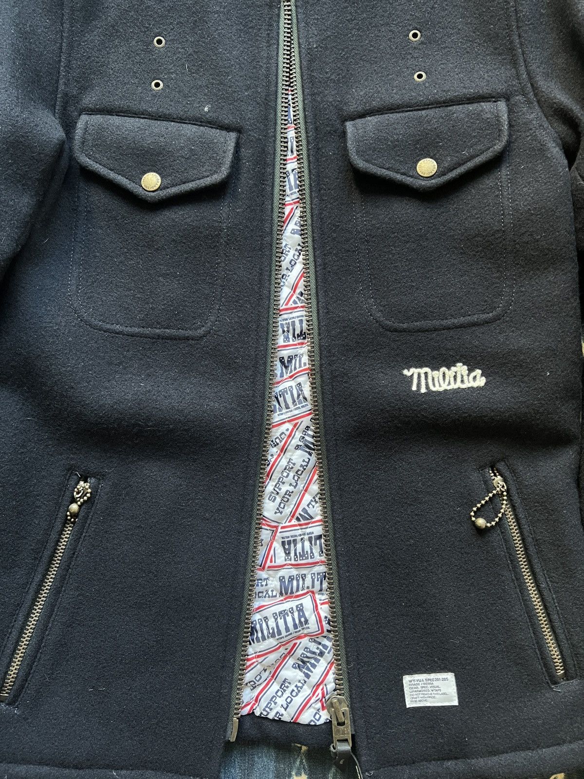 Wtaps Wtaps Archive 2008AW Melton Wool Biker Jacket Size US S / EU 44-46 / 1 - 5 Thumbnail