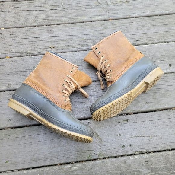 SOREL Vintage 90s Ice Pac Sorel Brown Roughout Suede Leather Duck Size US 11 / EU 44 - 3 Thumbnail