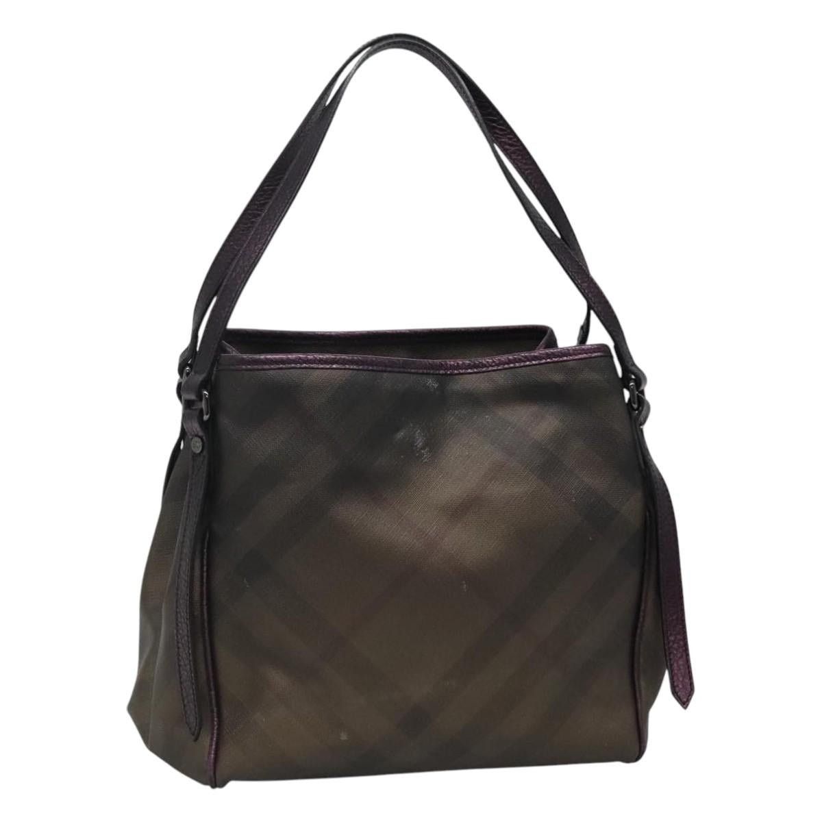 Burberry Burberry Nova Check Tote Bag Pvc Brown Size ONE SIZE - 1 Thumbnail