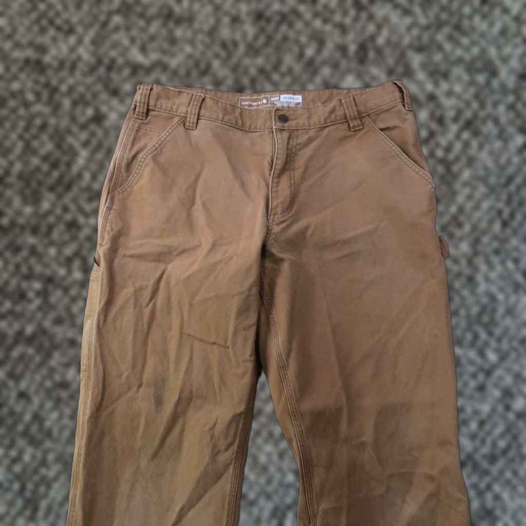 Carhartt VINTAGE Carhartt Relaxed Duck utility work Pants Men 36x32 Beige Rugged Flex Size US 36 / EU 52 - 1 Thumbnail