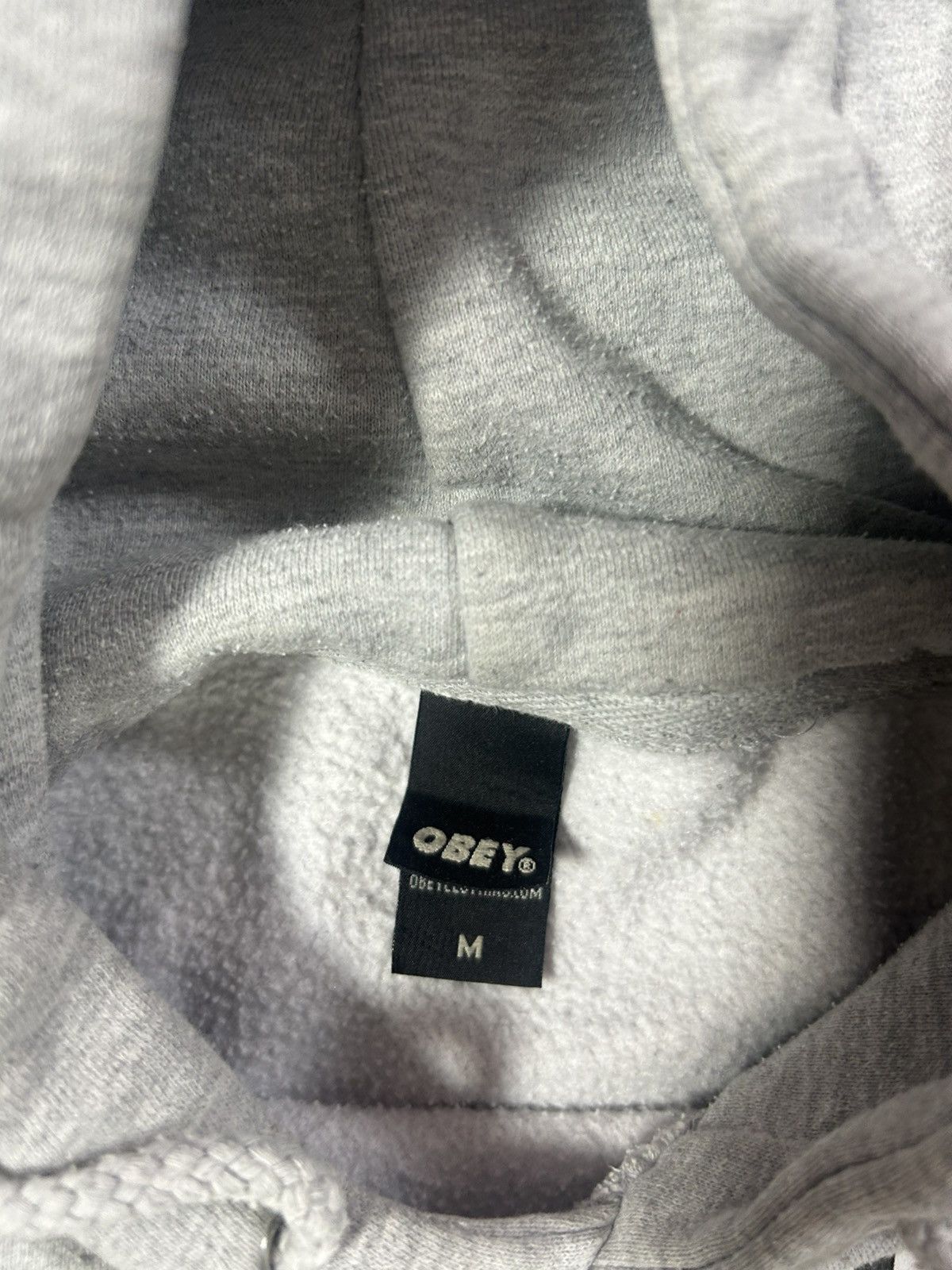 Obey Medium mens Obey OG face grey hoodie sweatshirt Size US M / EU 48-50 / 2 - 3 Thumbnail