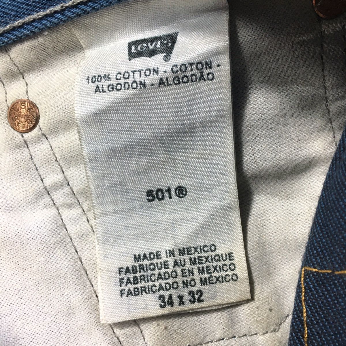 Levi's × Vintage Levis 501 Blue Denim Pant bdp0006 Size US 35 - 8 Thumbnail