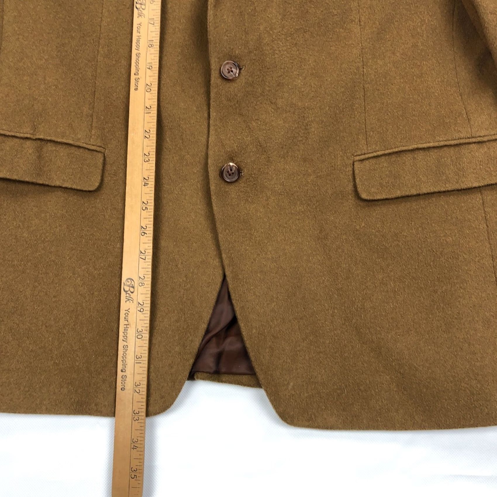 Ralph Lauren Ralph Lauren Men’s 46L Camel Hair Two Button Blazer Jacket Brown Size 46R - 4 Thumbnail