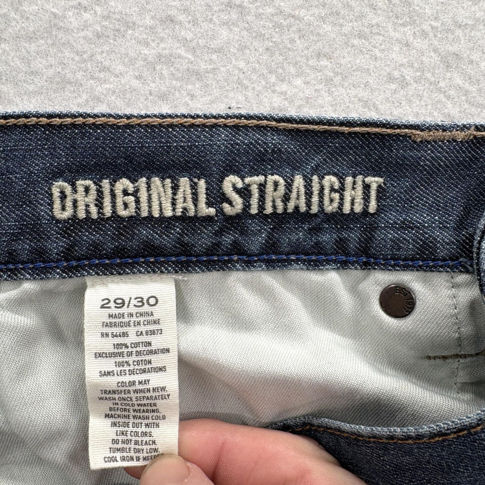 Vintage American Eagle Original Straight Jeans Mens 29x30 Blue Medium Wash Denim Grunge Size US 29 - 5 Thumbnail