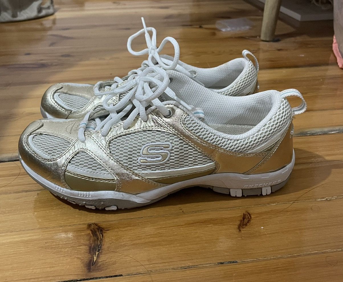 SKECHERS Vintage Sketchers Low top sneakers in White and Gold Size US 5.5 / IT 35.5 - 2 Thumbnail