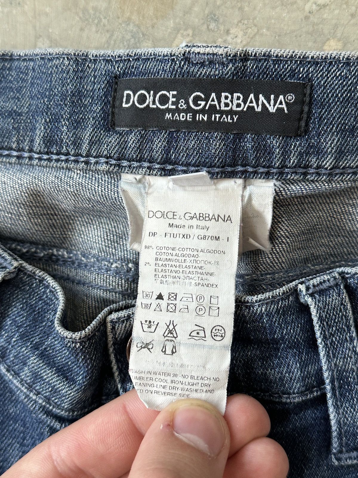 Dolce & Gabbana Crazy Vintage Dolce & Gabbana Jeans Logo Y2k Swag Size 28" / US 6 / IT 42 - 7 Thumbnail