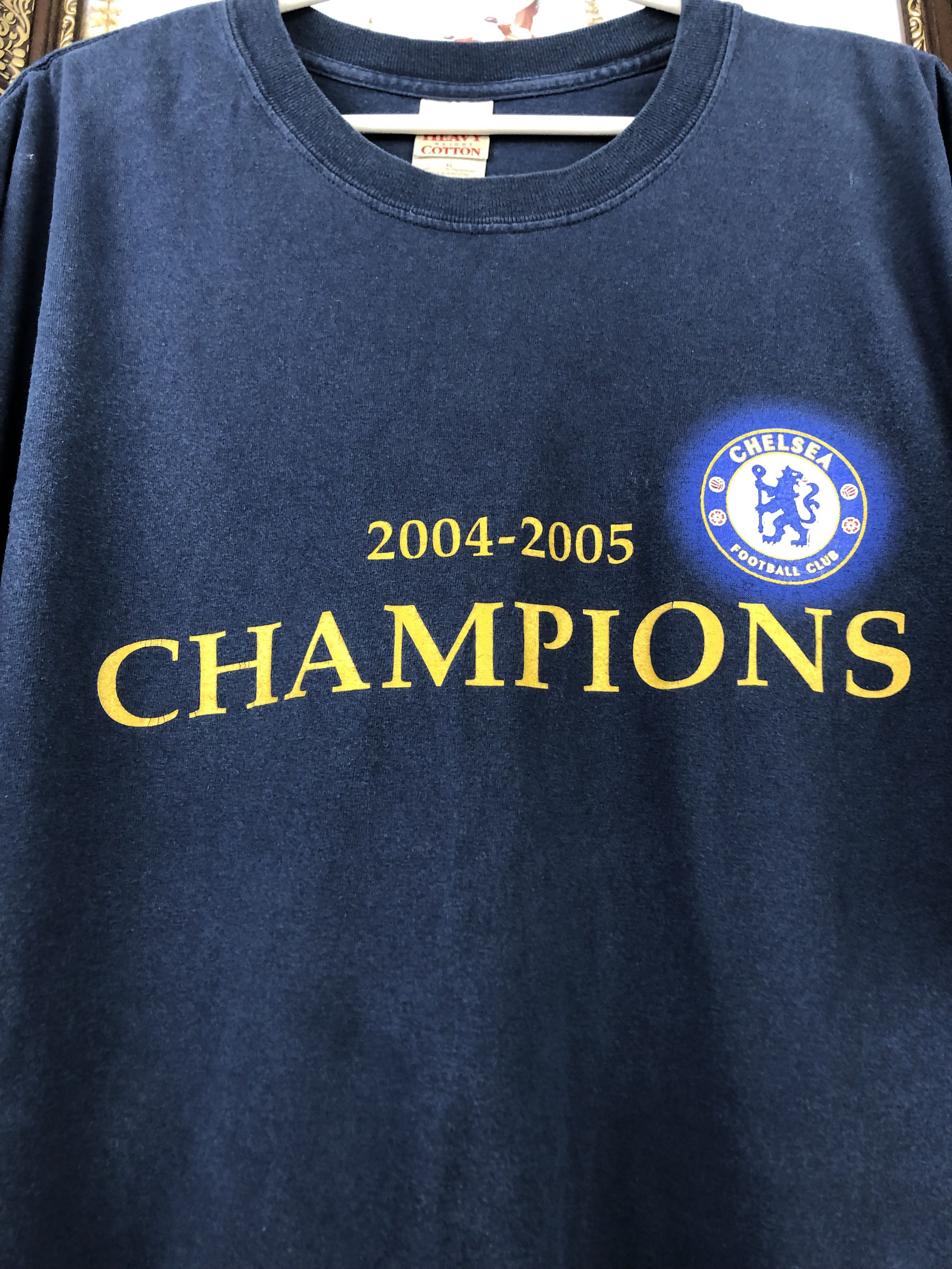 Chelsea Soccer Vintage Chelsea Champions 2004 Football Shirt Jersey Tee Size US XL / EU 56 / 4 - 5 Thumbnail
