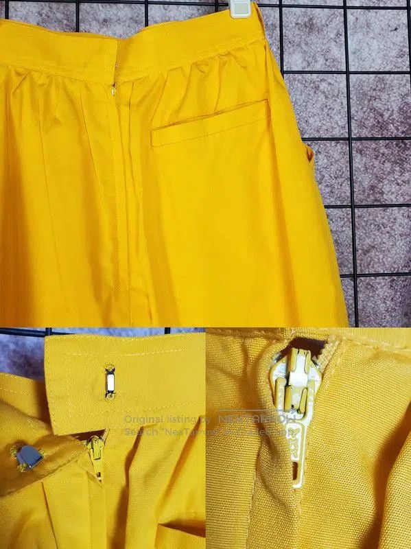 Dior Dior Yellow Cotton Embroidered Mini Skirt . Size 23" - 5 Thumbnail