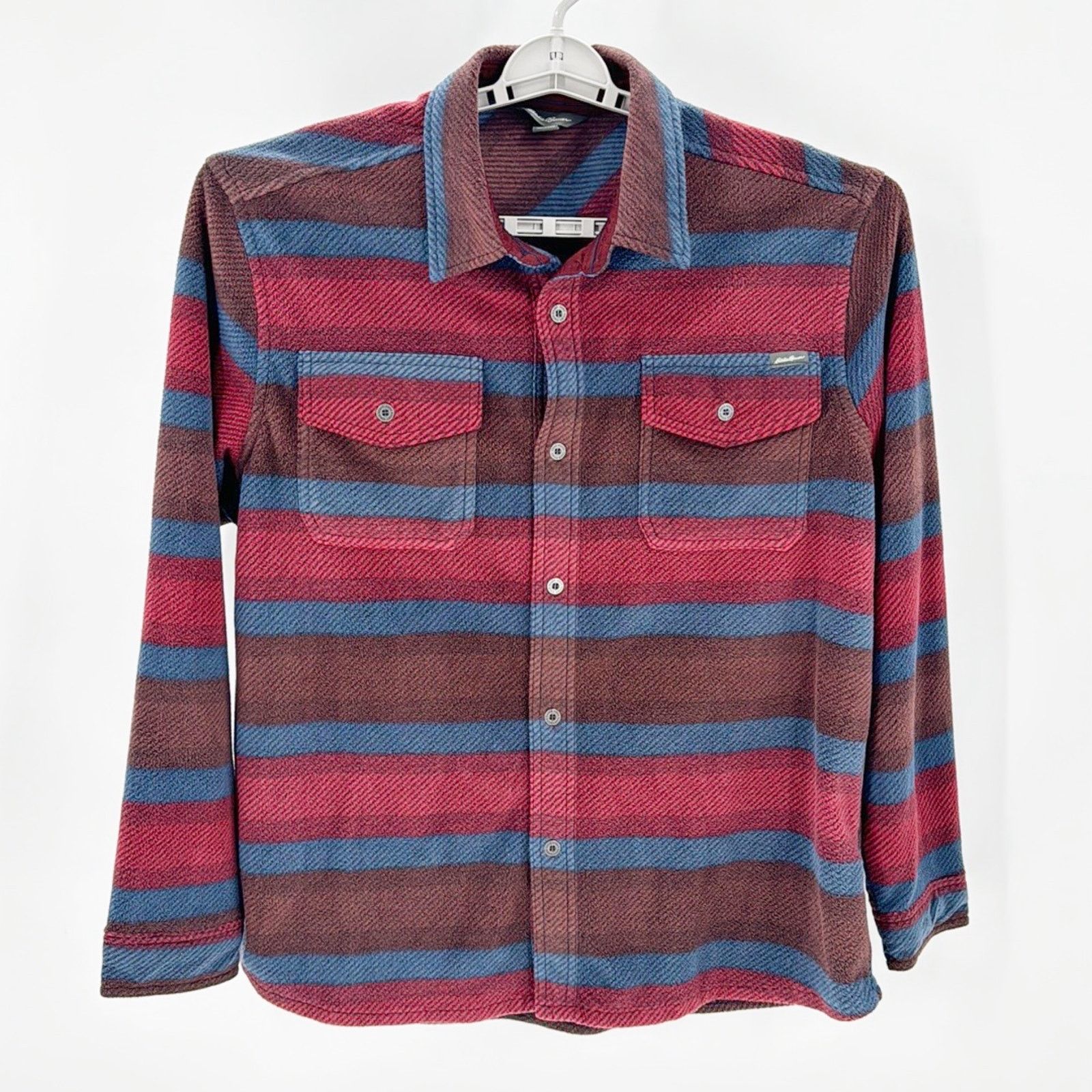 Eddie Bauer Eddie Bauer Chutes Microfleece Shirt red blue size XL Size US XL / EU 56 / 4 - 1 Thumbnail