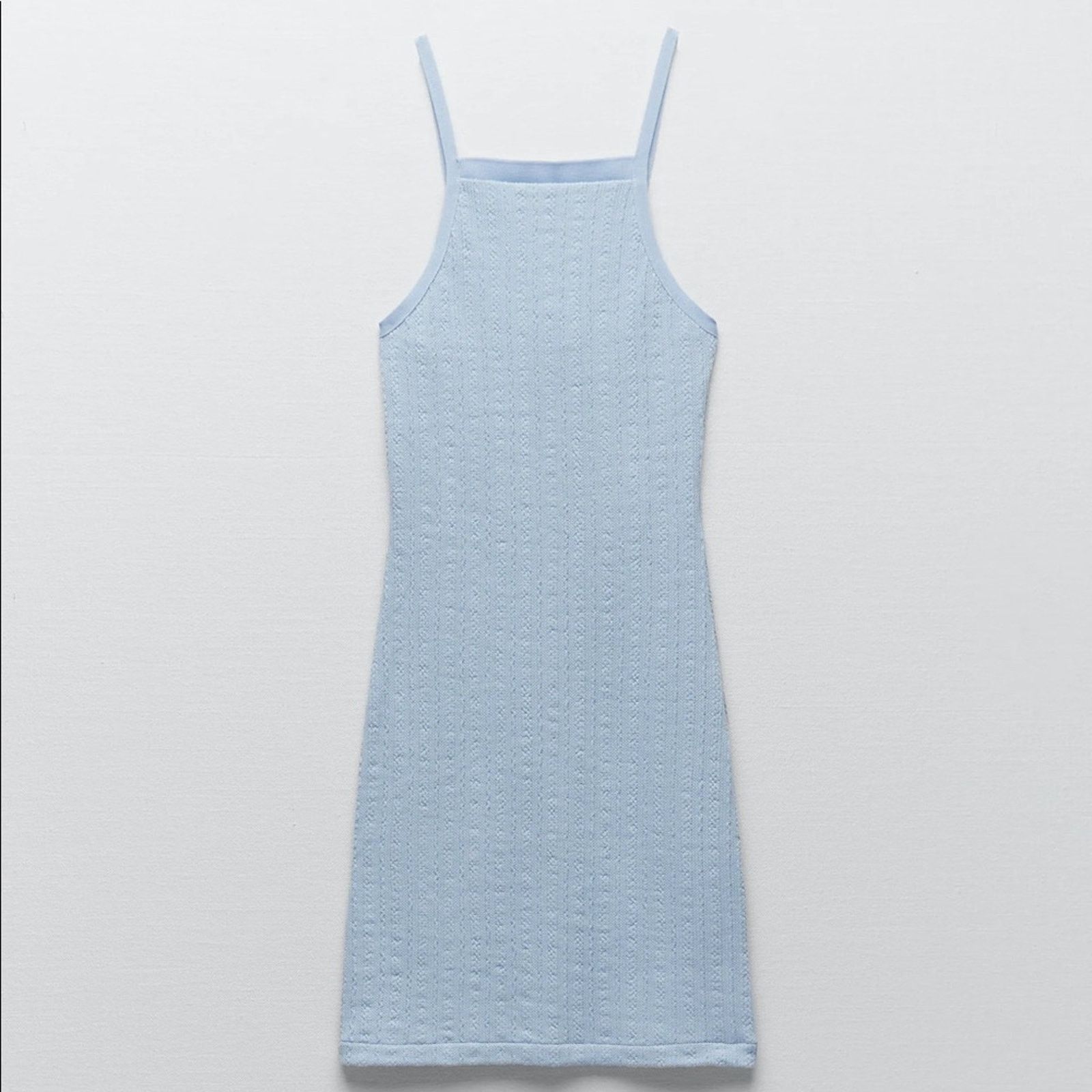 Zara Zara Cable Weave Straight Neck Dress Size L / US 10 / IT 46 - 3 Thumbnail