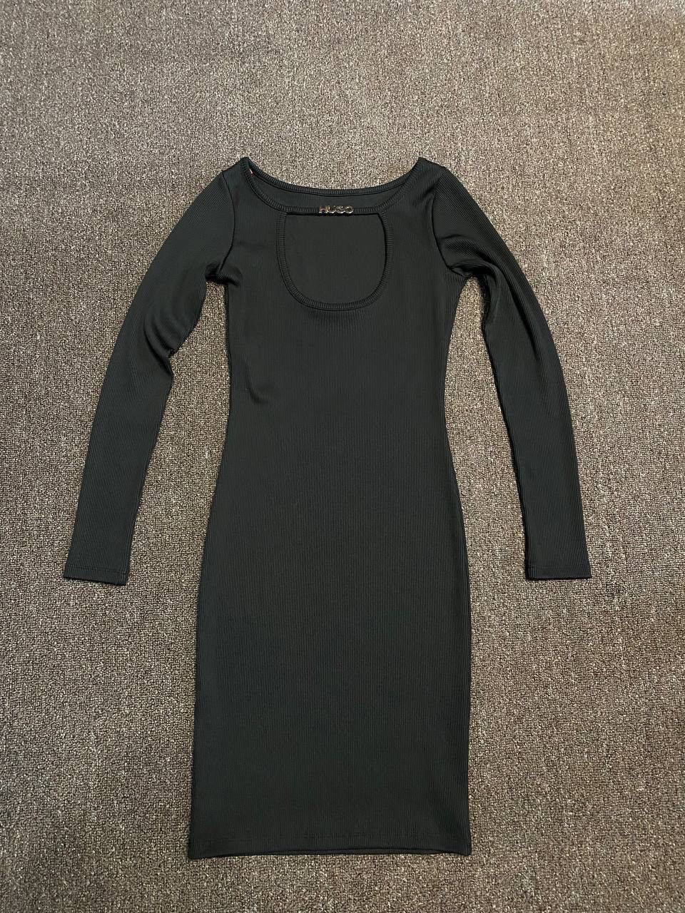 Hugo Boss HUGO Ribbed Long Sleeve Dress Size XS / US 0-2 / IT 36-38 - 1 Thumbnail