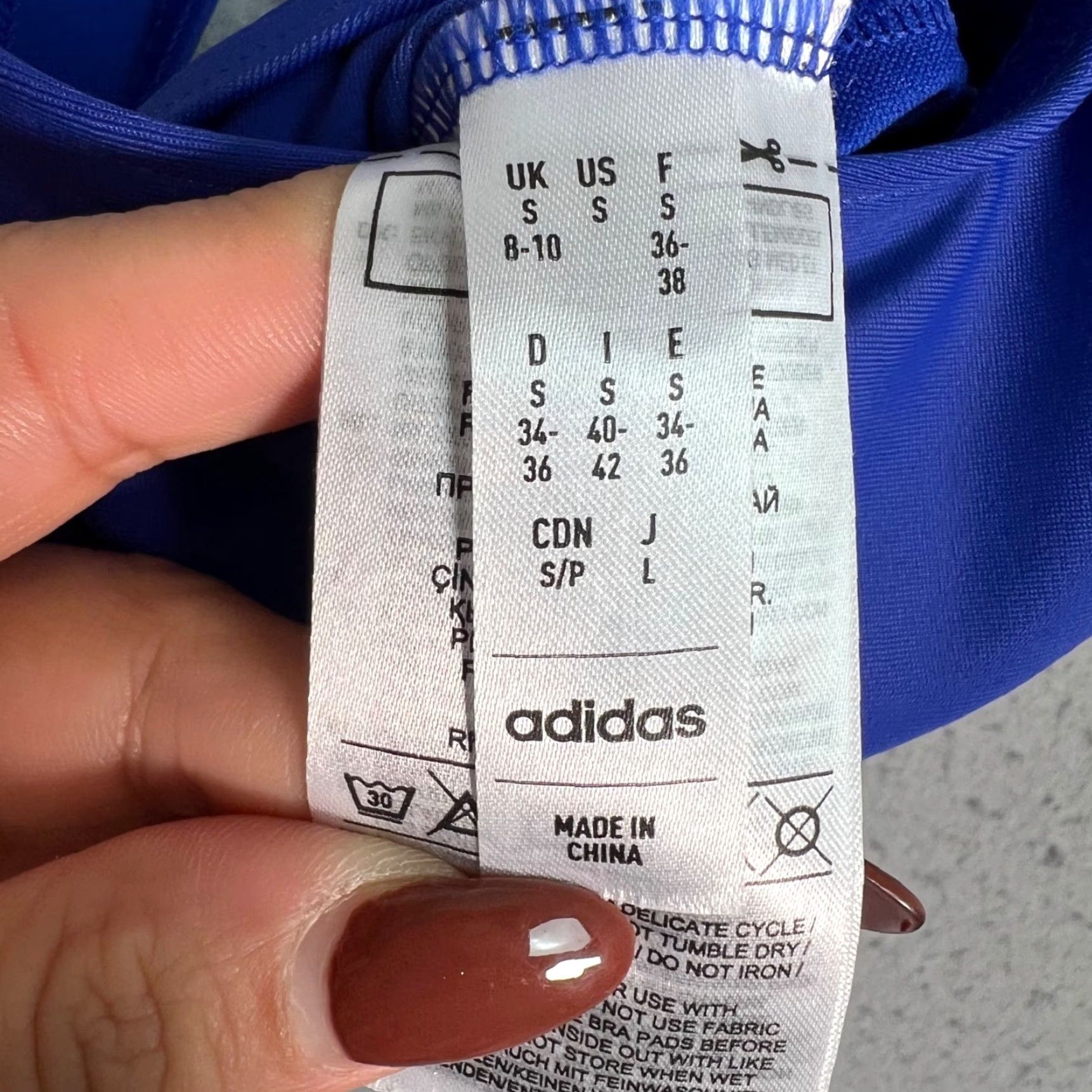 Adidas Adidas Sports Bra Shirt Womens Small Blue Racerback Pullover Wireless Full Cup Logo Polyester Elastane Activewear 90s? Size ONE SIZE - 3 Thumbnail