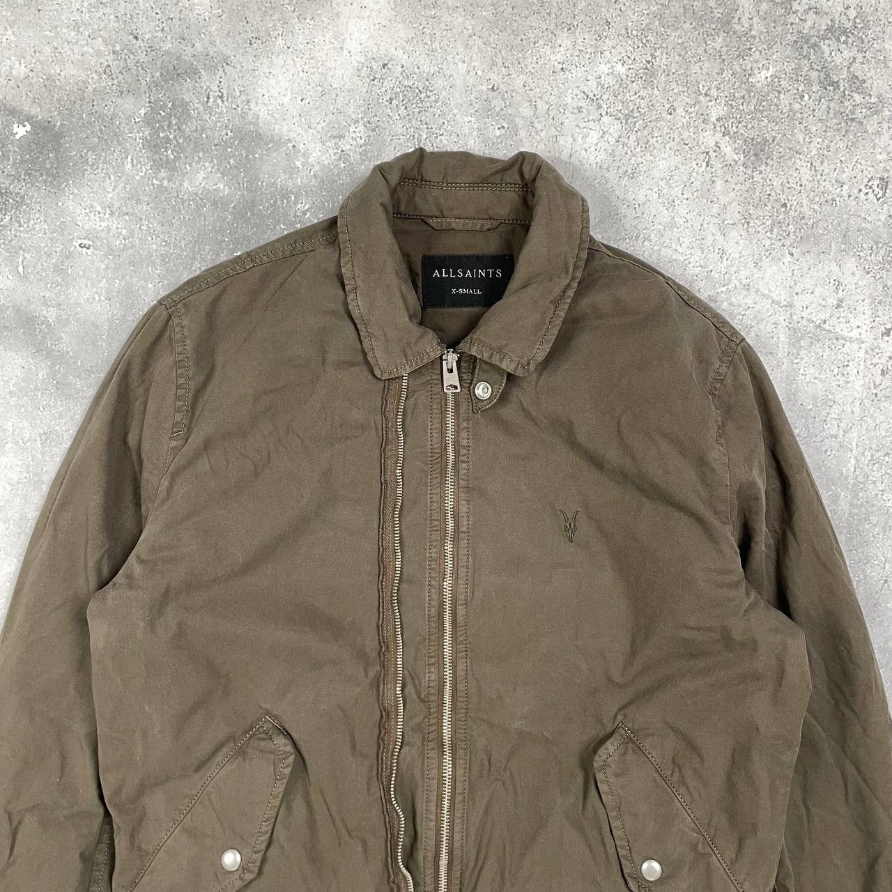 Allsaints Allsaints Nicks Double Zip Bomber Jacket Khaki Size XS Size US XS / EU 42 / 0 - 2 Thumbnail